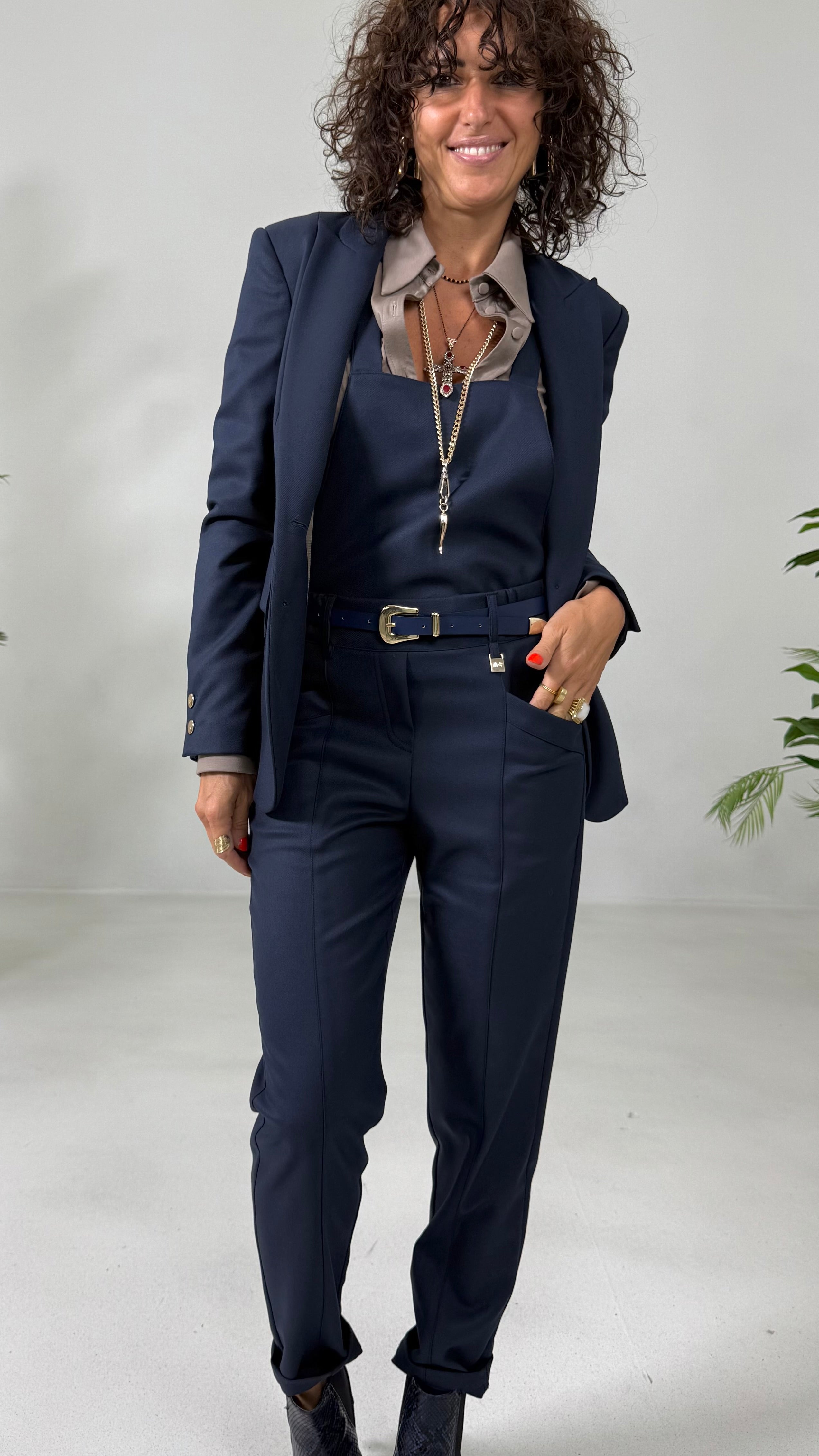 PETTORINA PER EFFETTO SALOPETTE IN FLANELLA CARDATA