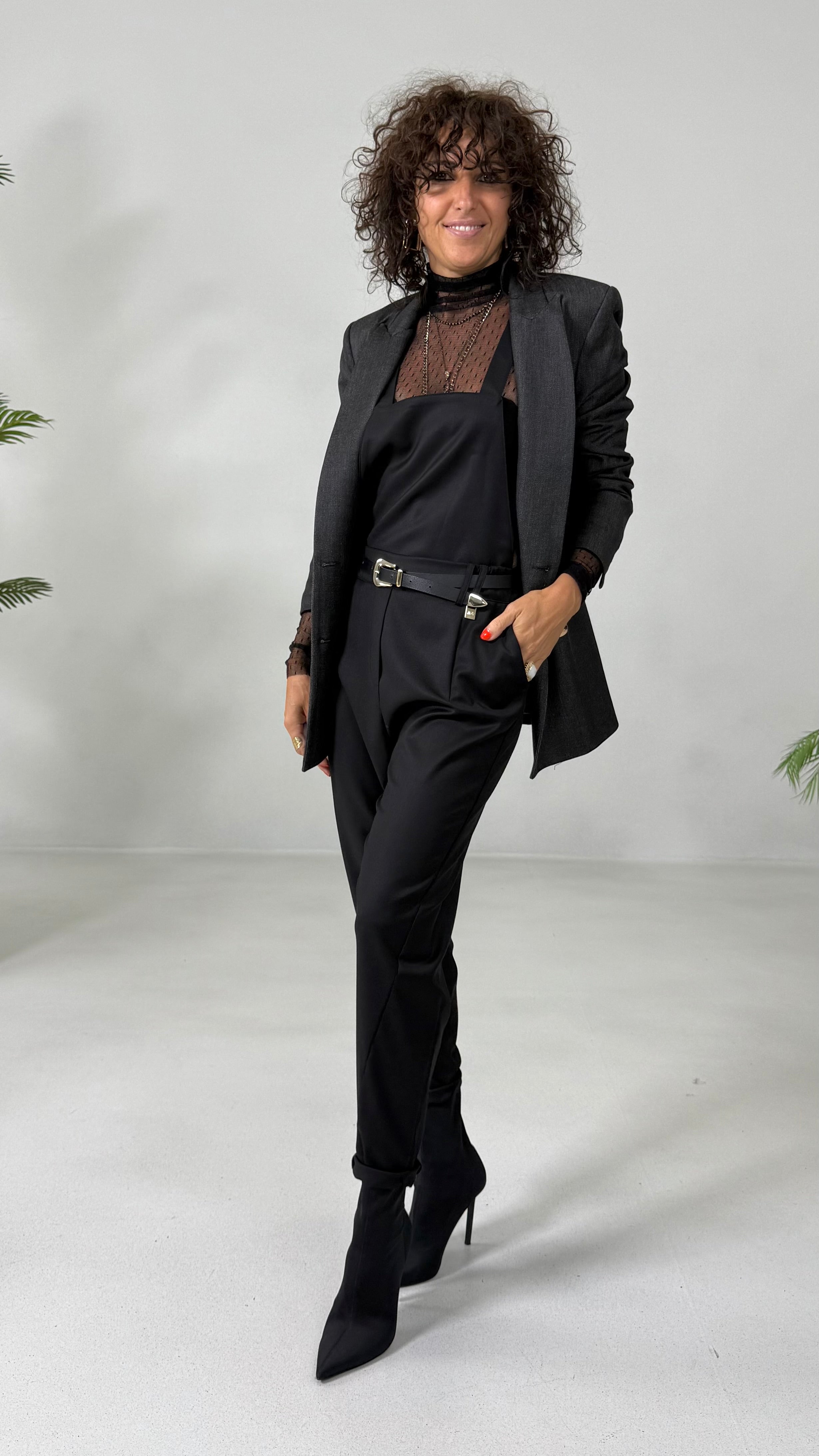 BAGGY CAVALLO BASSO IN FLANELLA PETTINATA