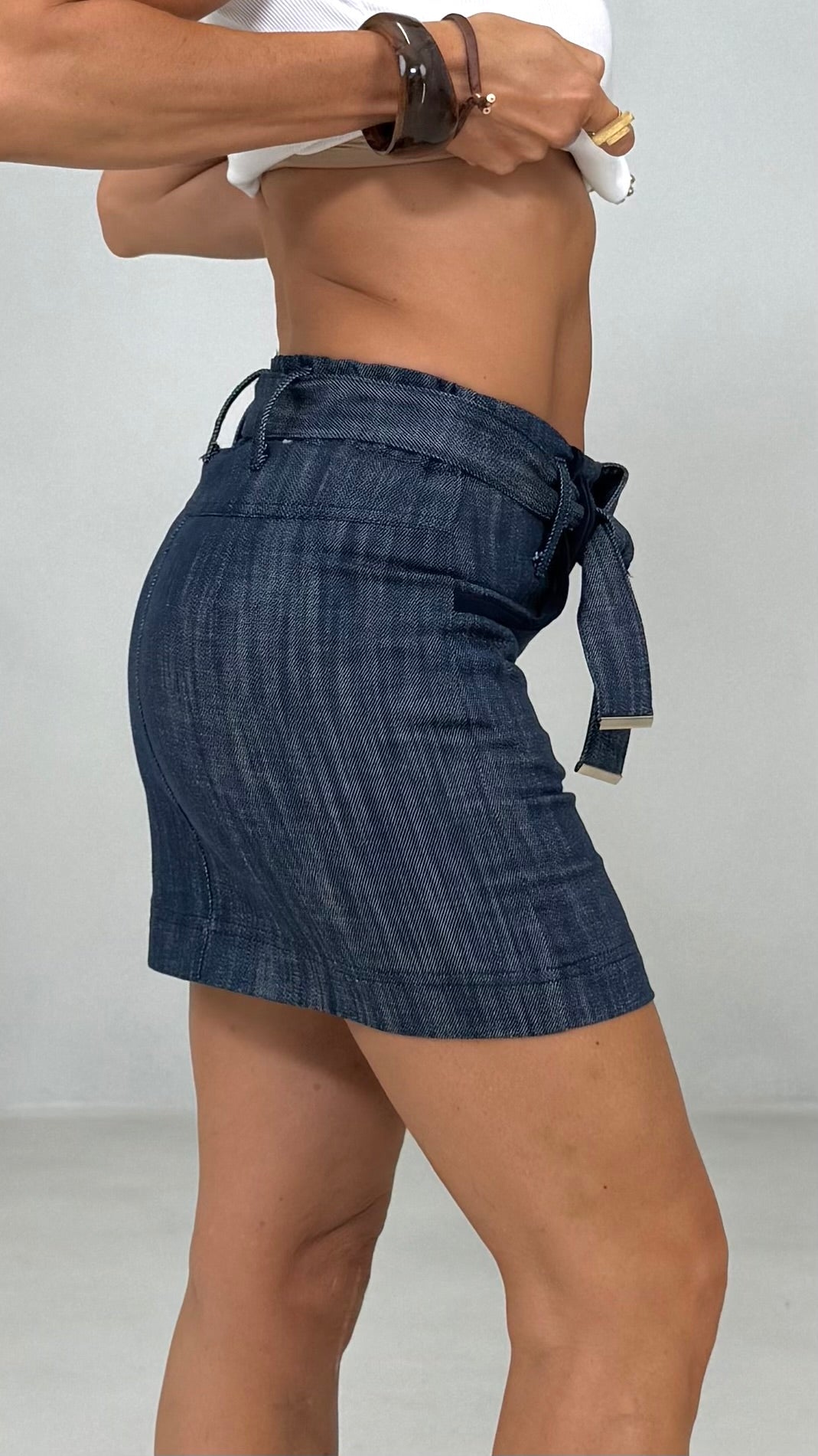 MINIGONNA IN DENIM 100%COTONE