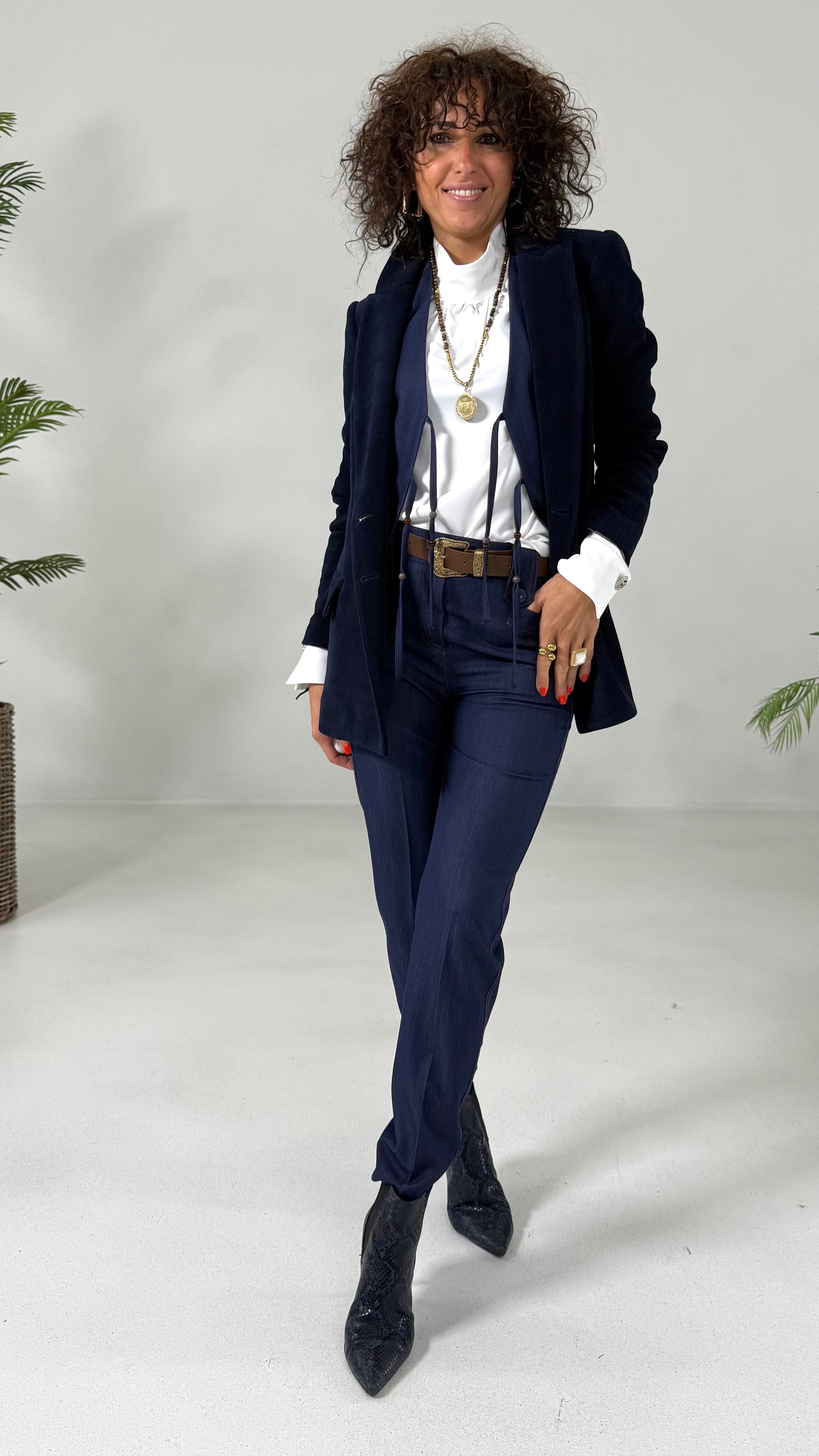 CAMICIA IN CADY FLUIDO COLLO ALTO CON ARRICCIO