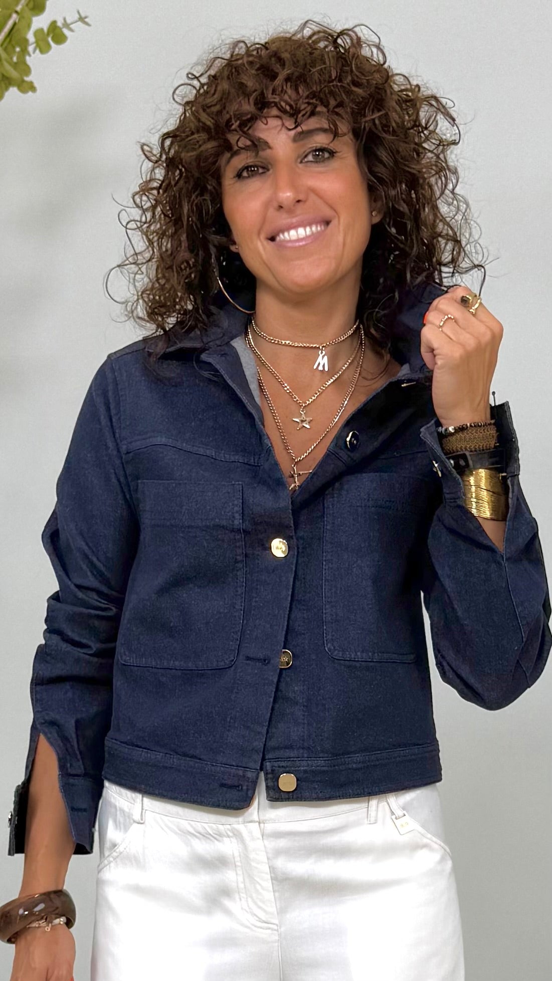 GIUBBETTO JEANS IN DENIM ELASTICIZZATO