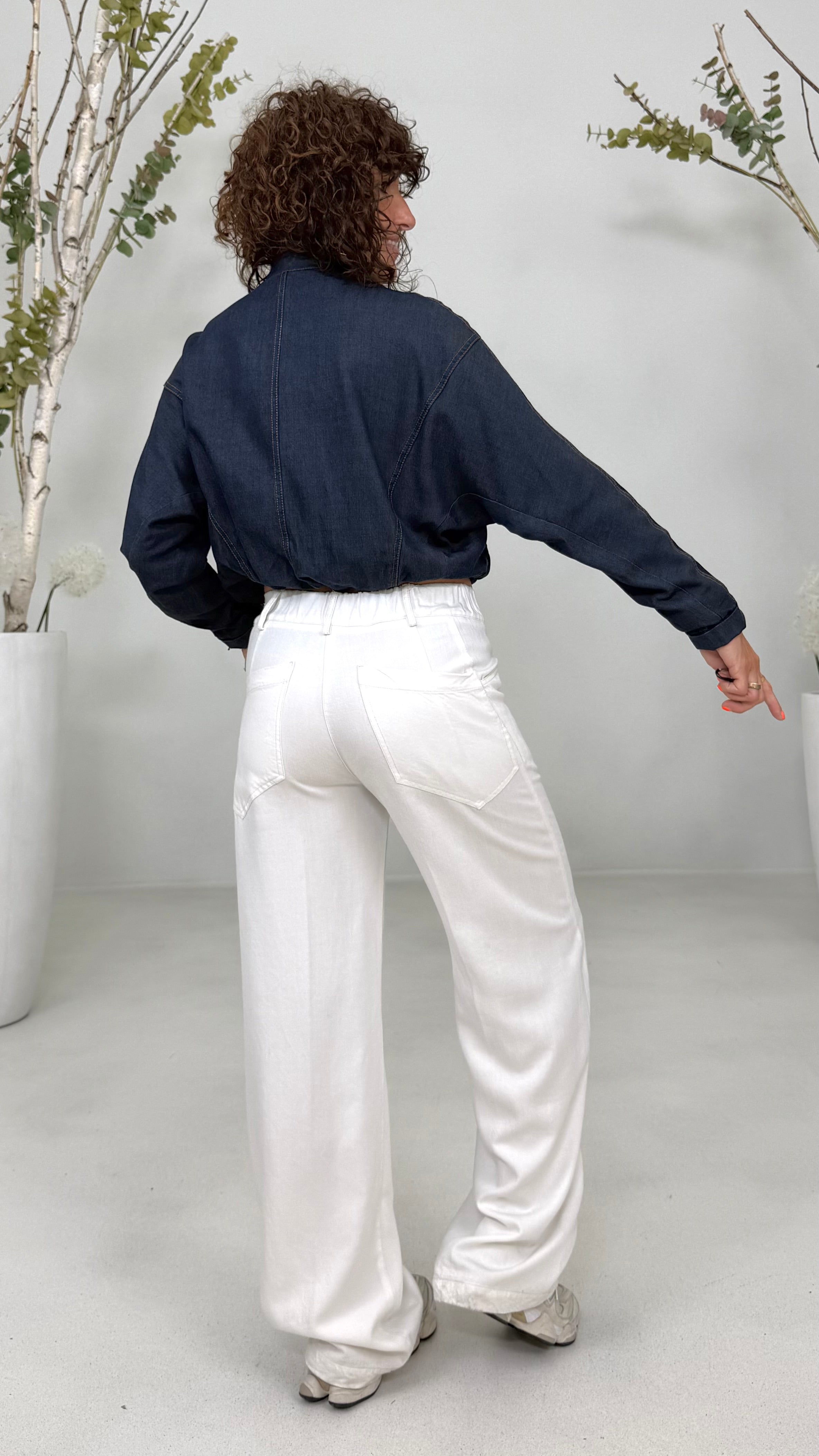 BOMBER IN JEANS LYOCELL