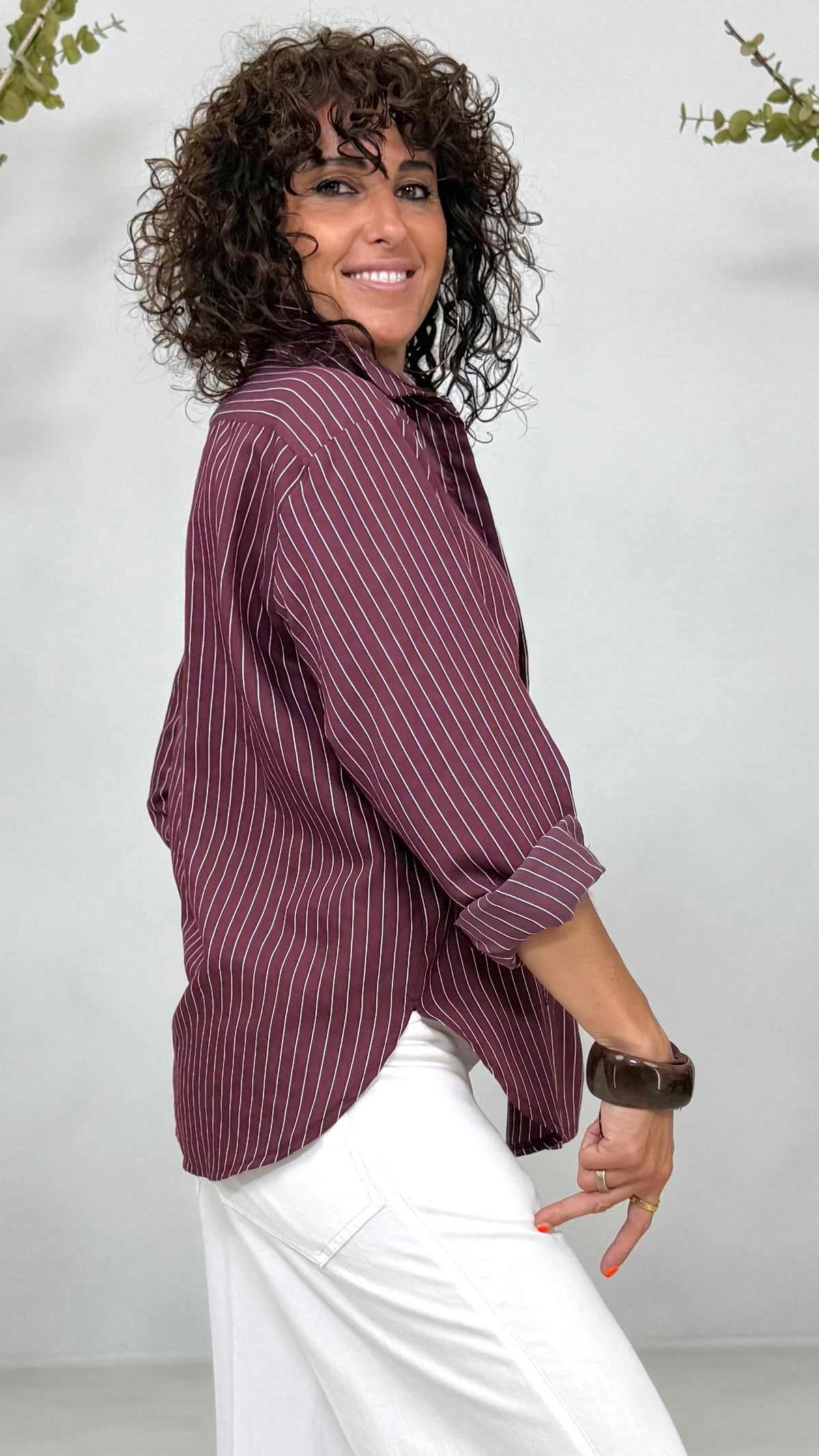 CAMICIA RIGA IN VISCOSA NYLON