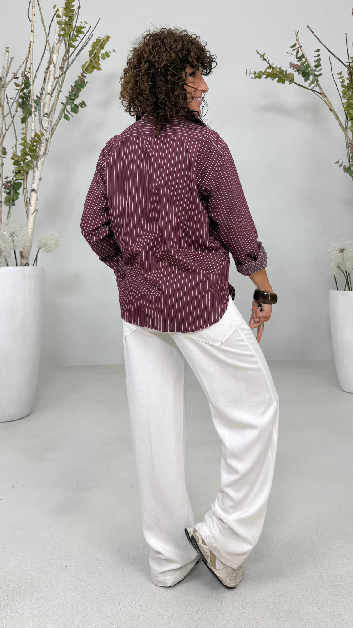 CAMICIA RIGA IN VISCOSA NYLON