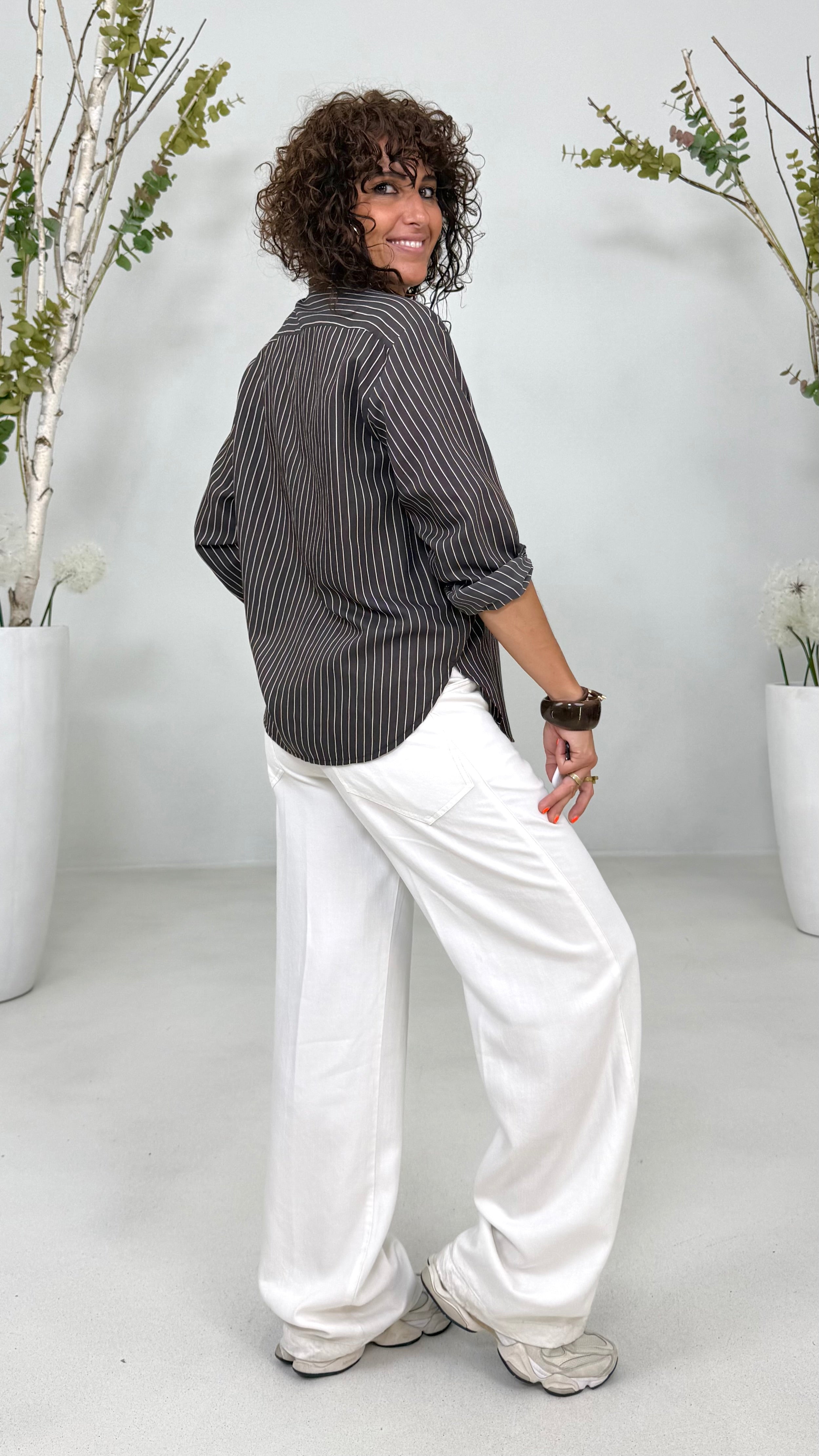 CAMICIA RIGA IN VISCOSA NYLON