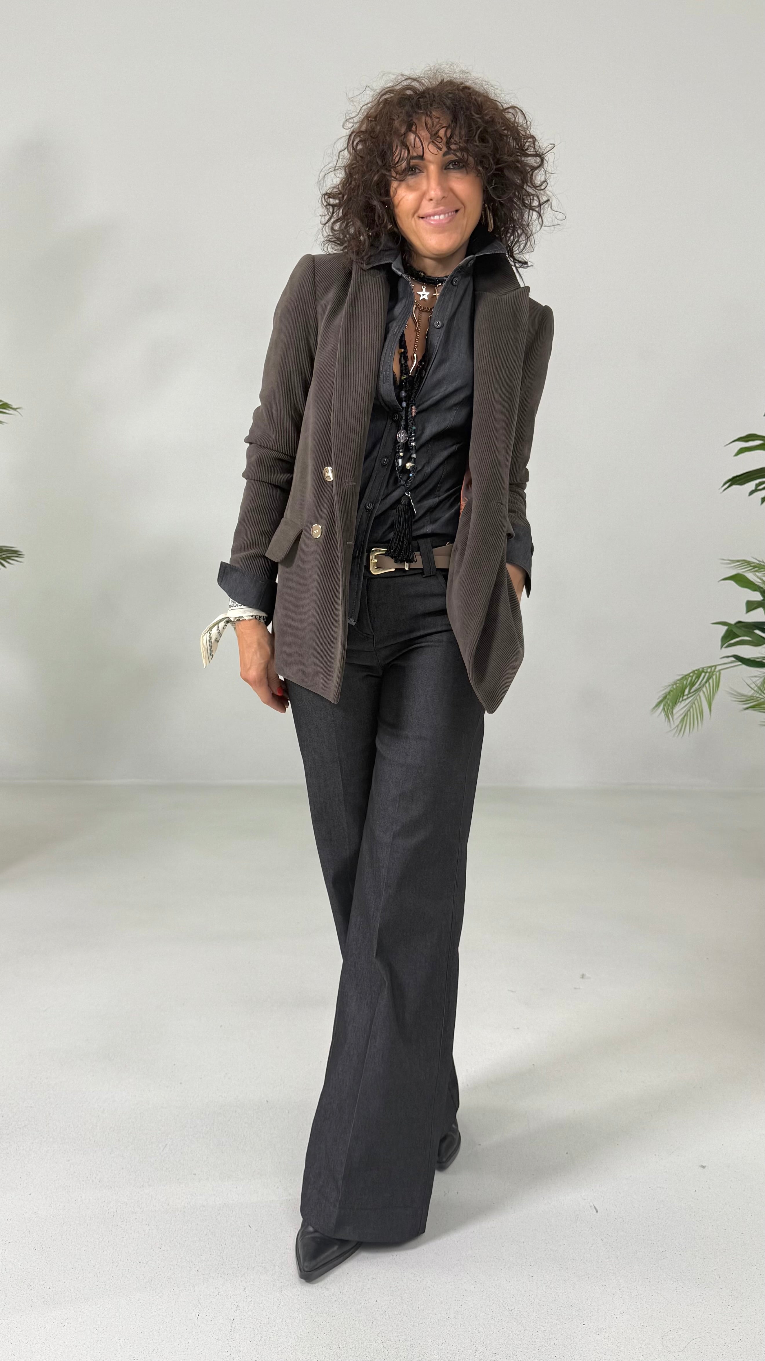 PALAZZO IN HEAVY JEANS SUPER STRETCH