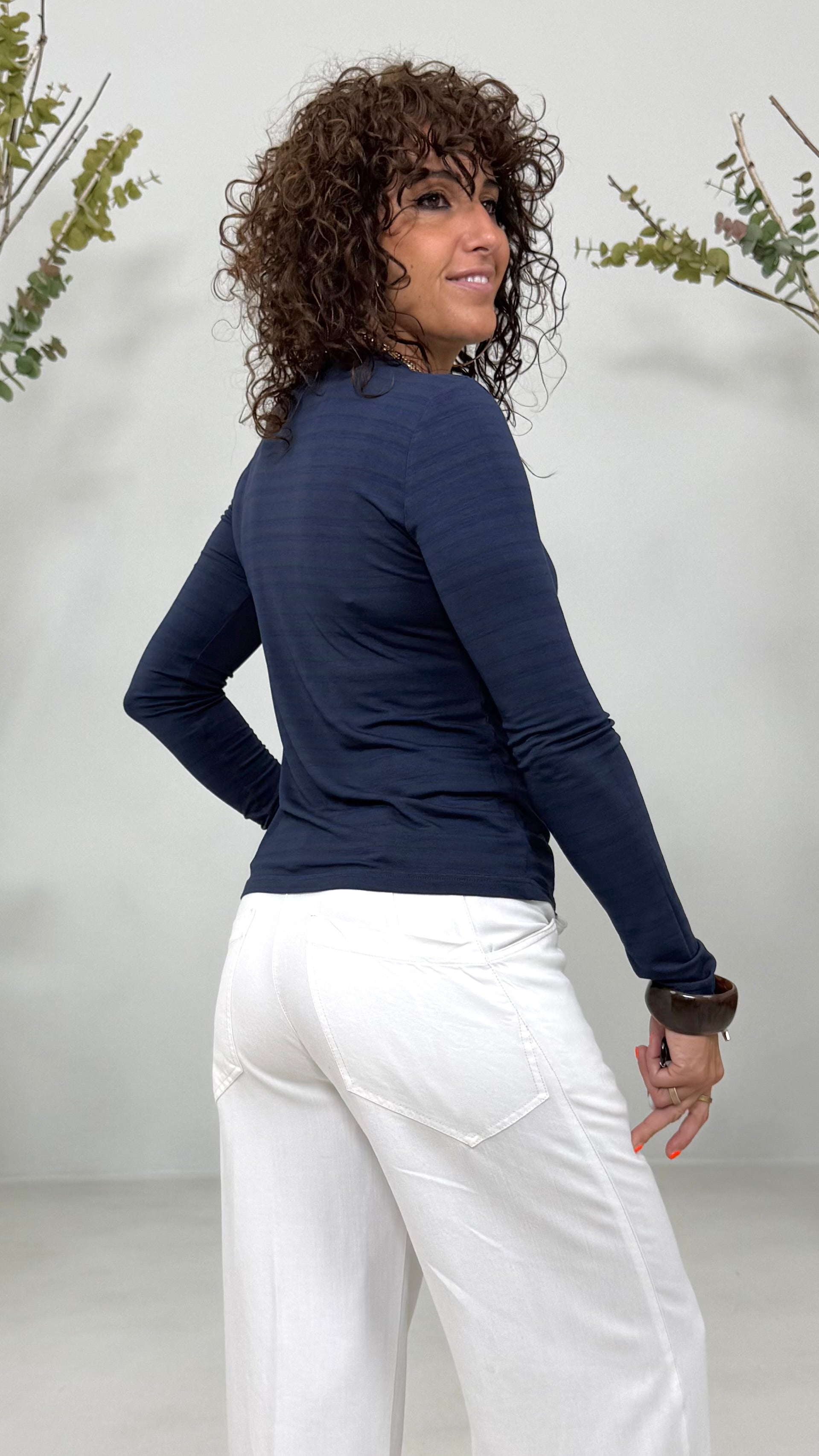 T-SHIRT SLIM GIROCOLLO RIGA VISCOSA