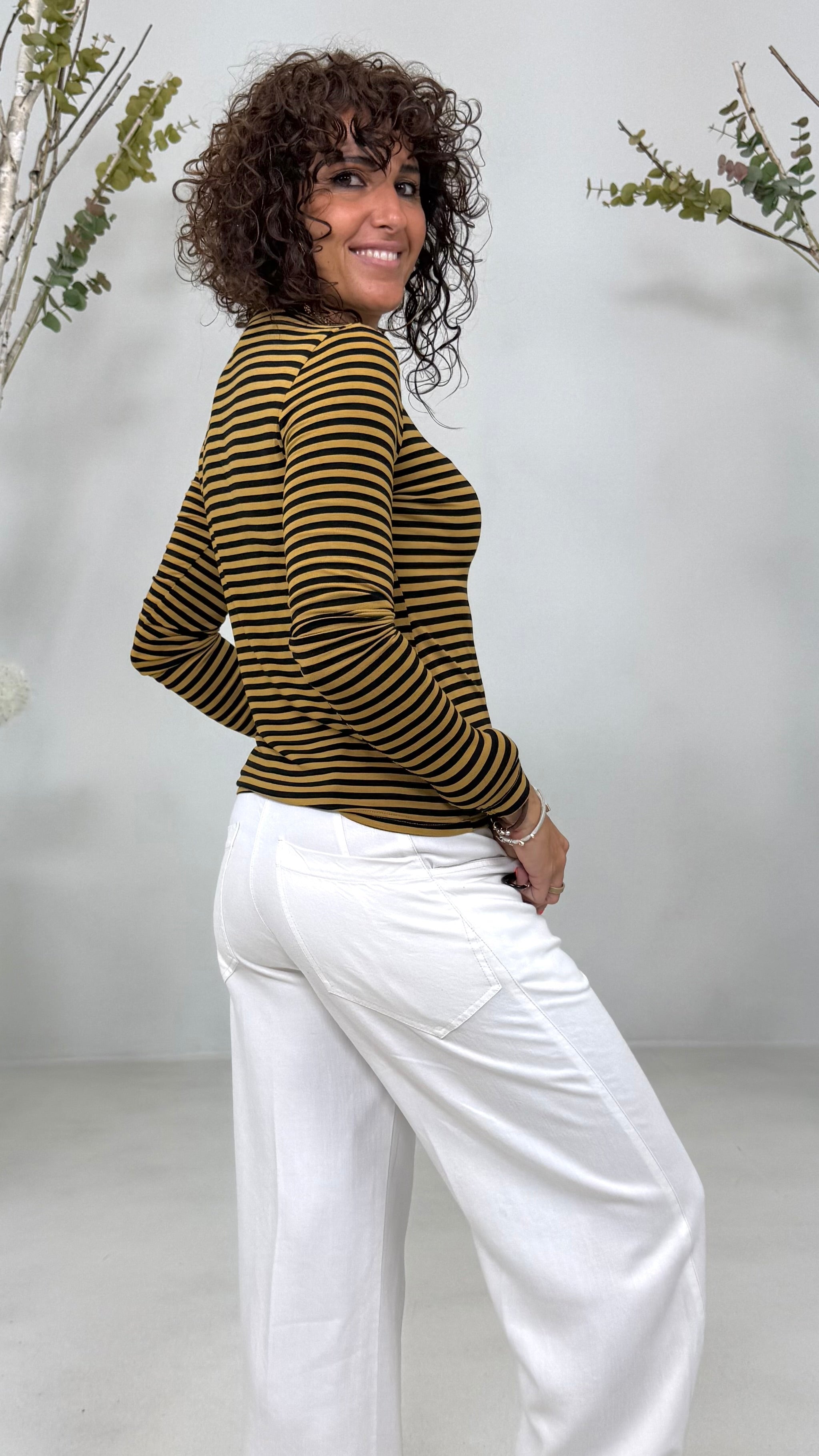 T-SHIRT SLIM GIROCOLLO RIGA VISCOSA