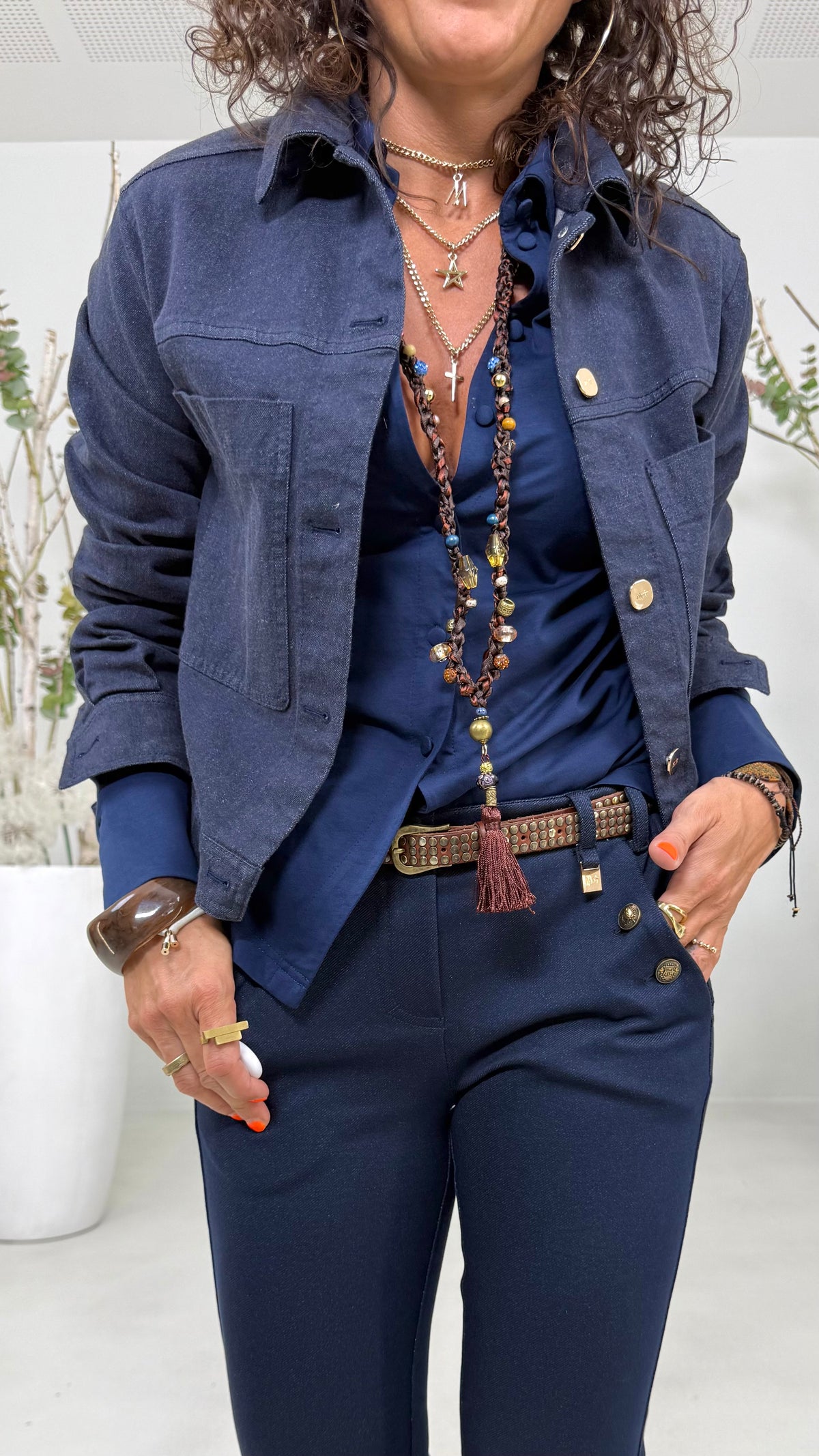 GIUBBETTO JEANS IN DENIM ELASTICIZZATO