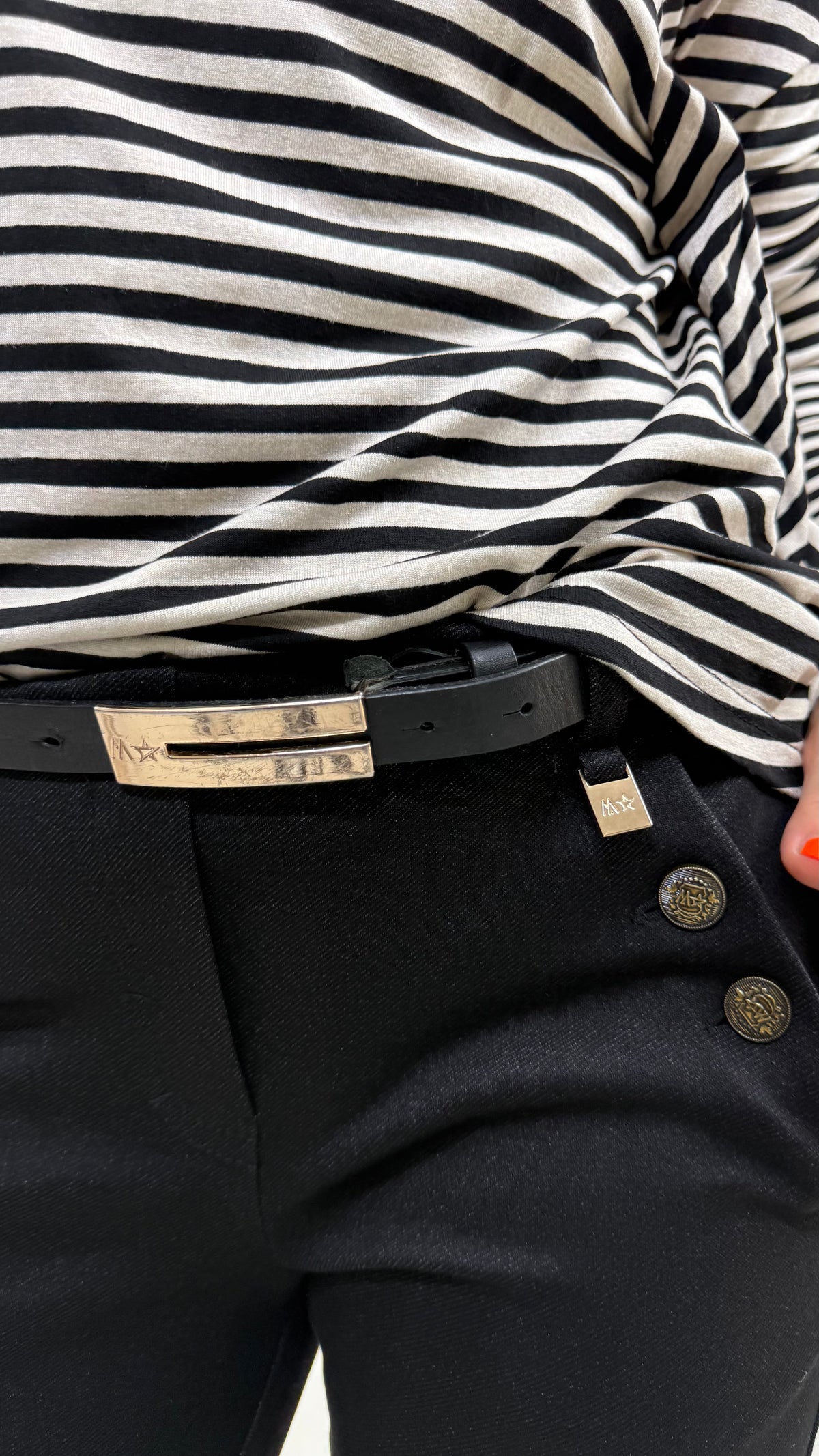SKINNY IN TWILL PUNTO MAGLIA