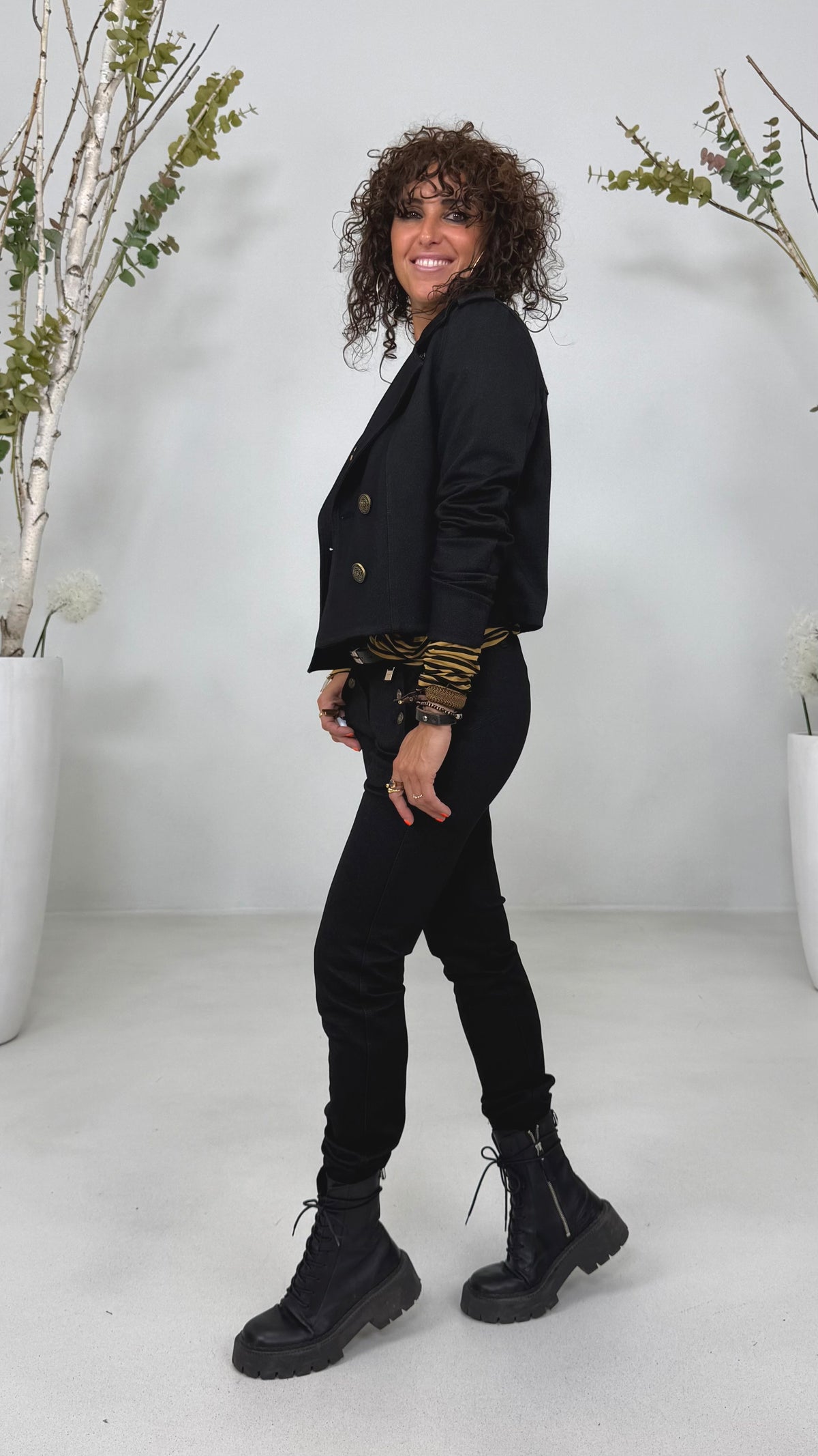SKINNY IN TWILL PUNTO MAGLIA