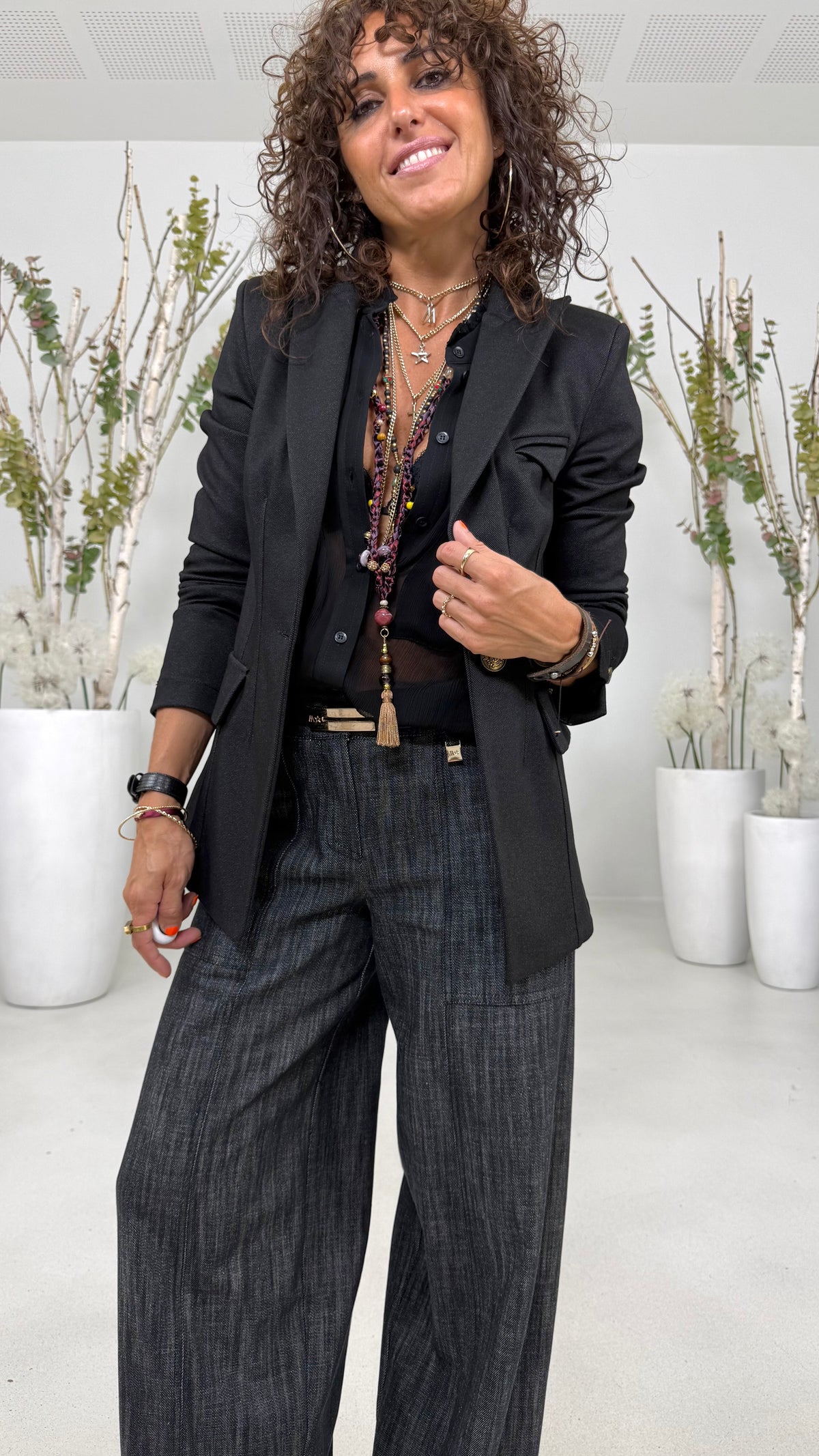 GIACCA IN TWILL PUNTO MAGLIA