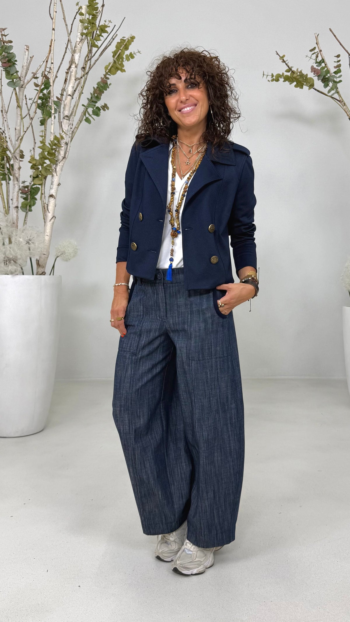 SPENCER ALAMARI IN TWILL PUNTO MAGLIA