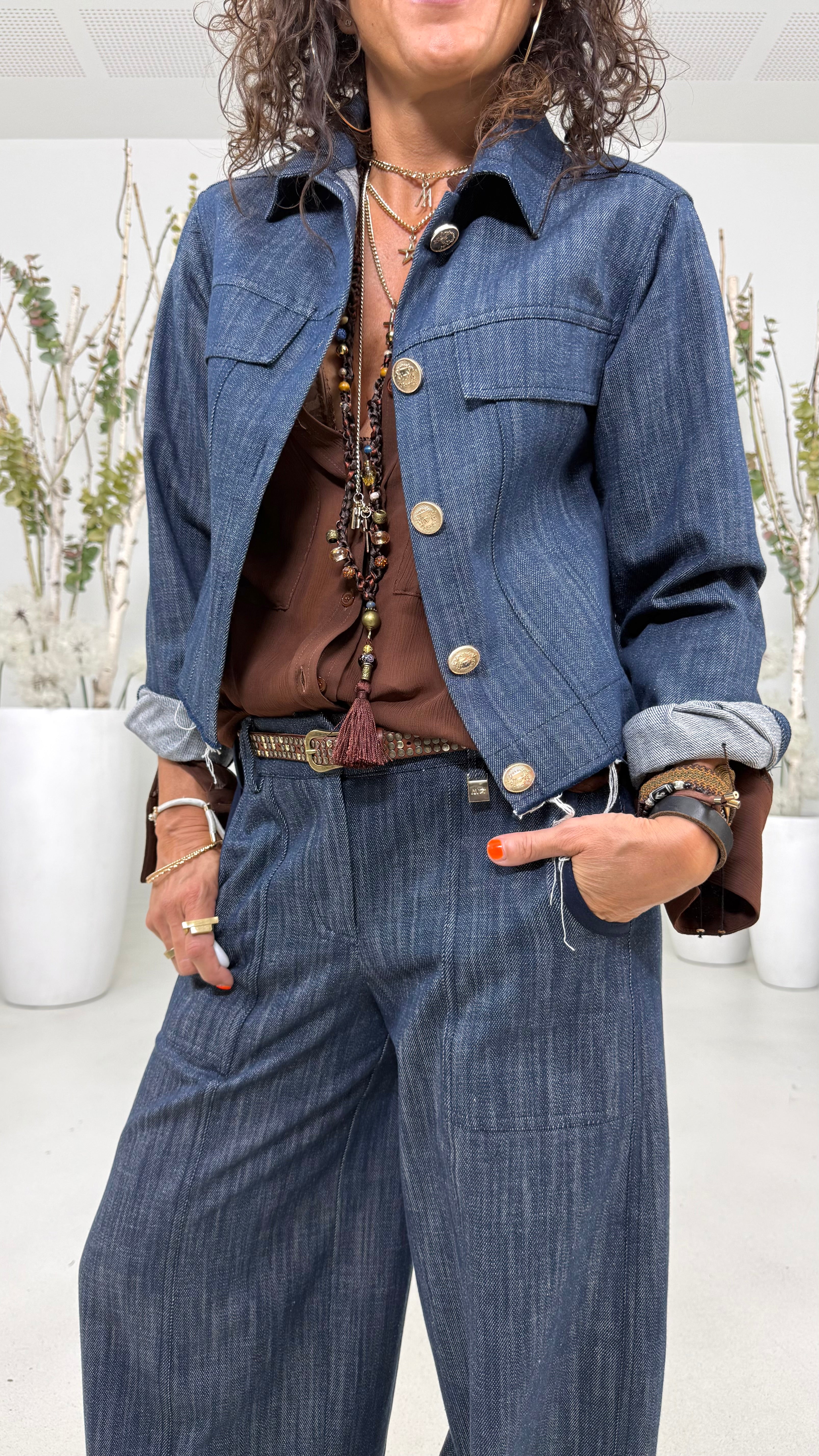 CAMICIA LINEA A UOMO IN CREPONNE VISCOSA
