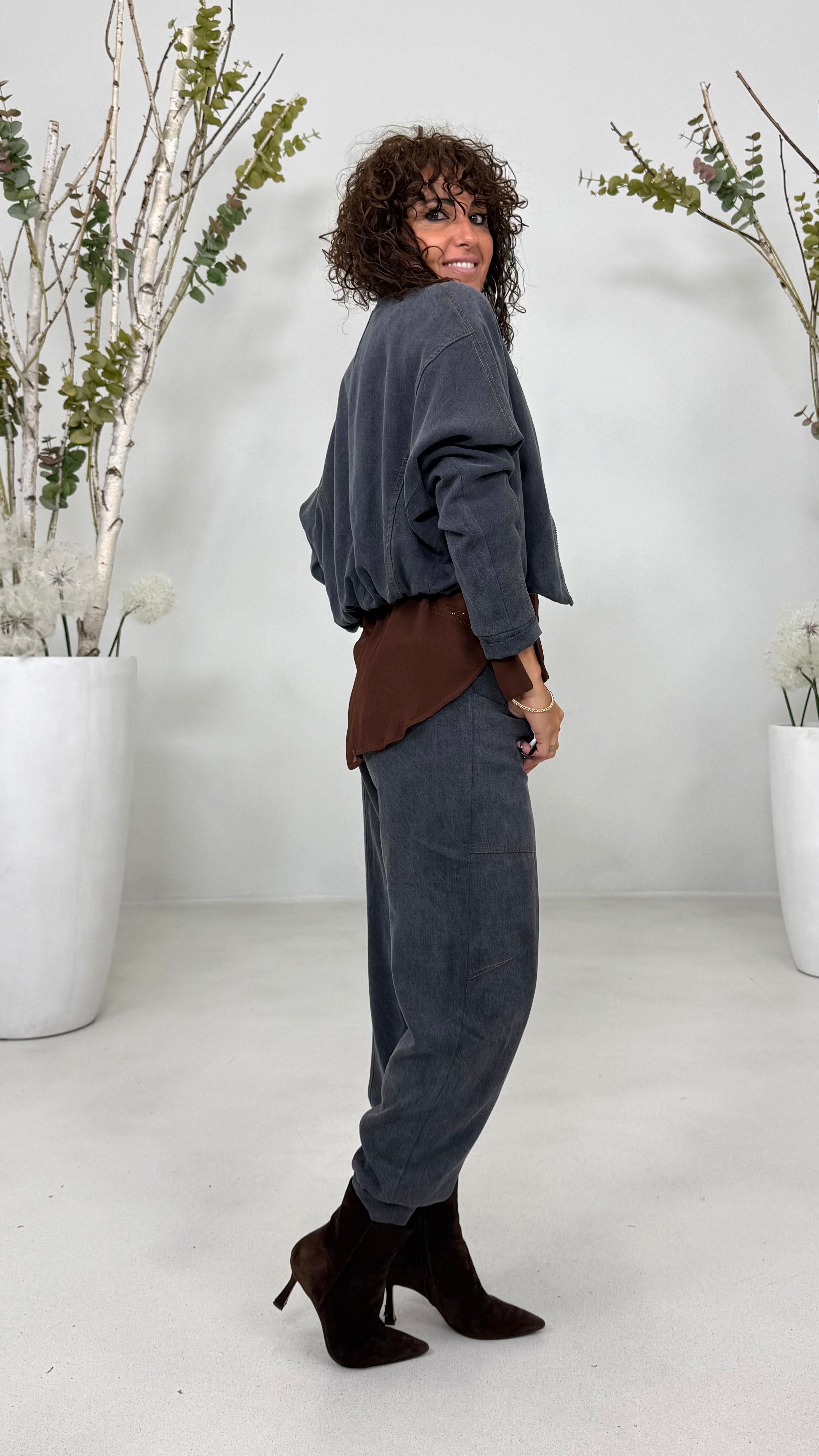 BOMBER IN JEANS LYOCELL