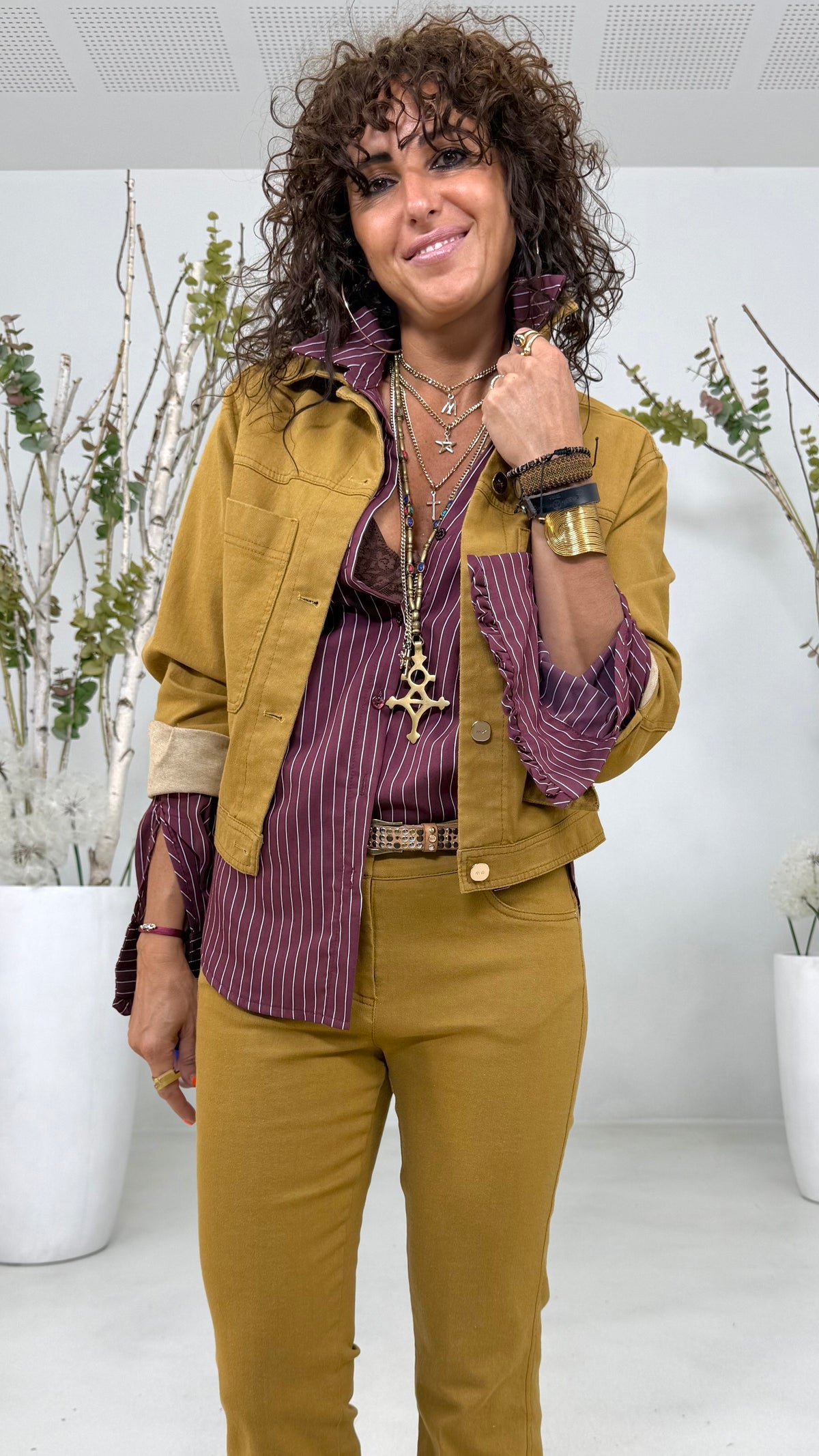 CAMICIA RIGA IN VISCOSA NYLON