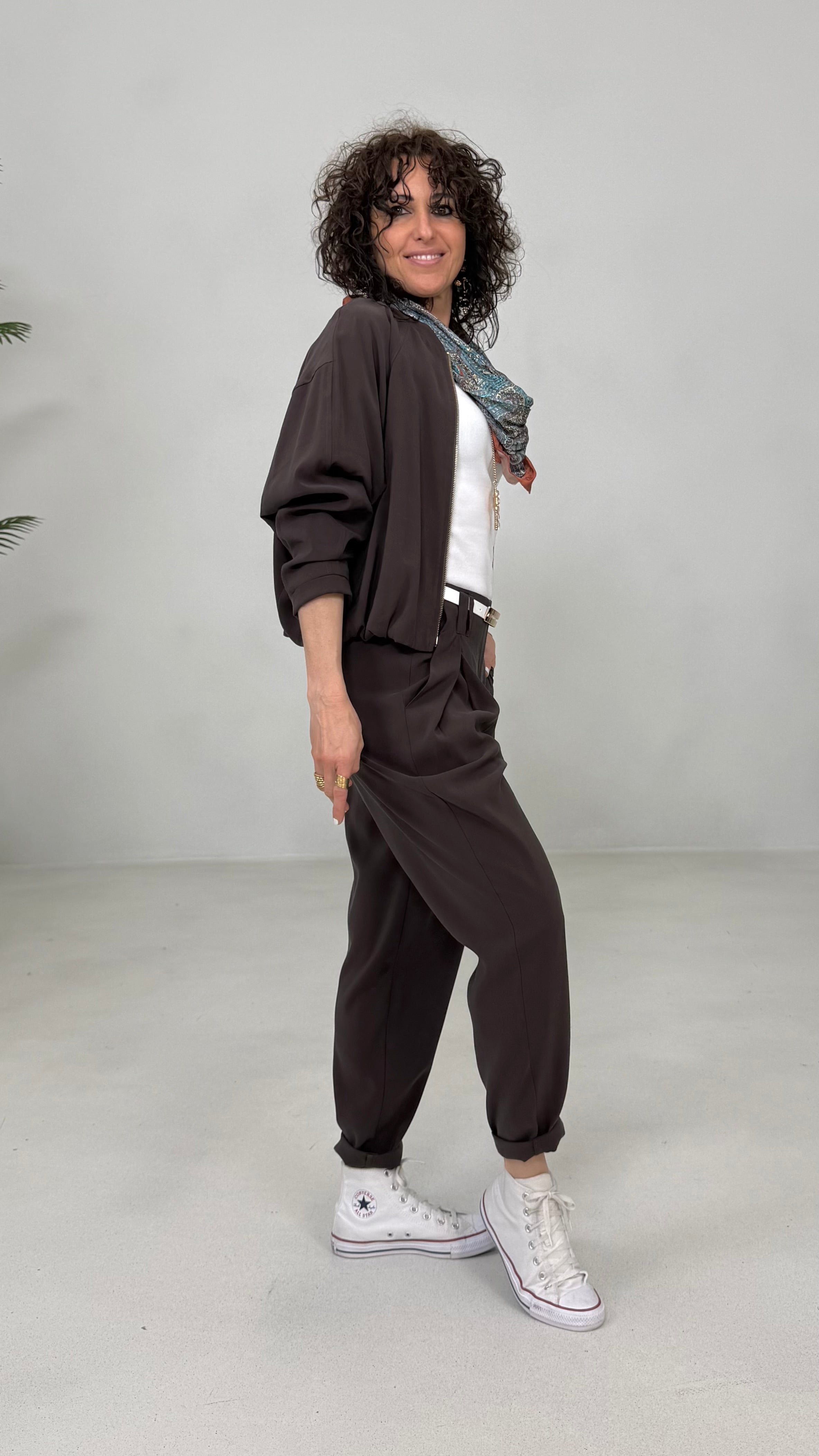 BOMBER LEGGERO ARRICCIO FONDO EFFETTO CUPRO