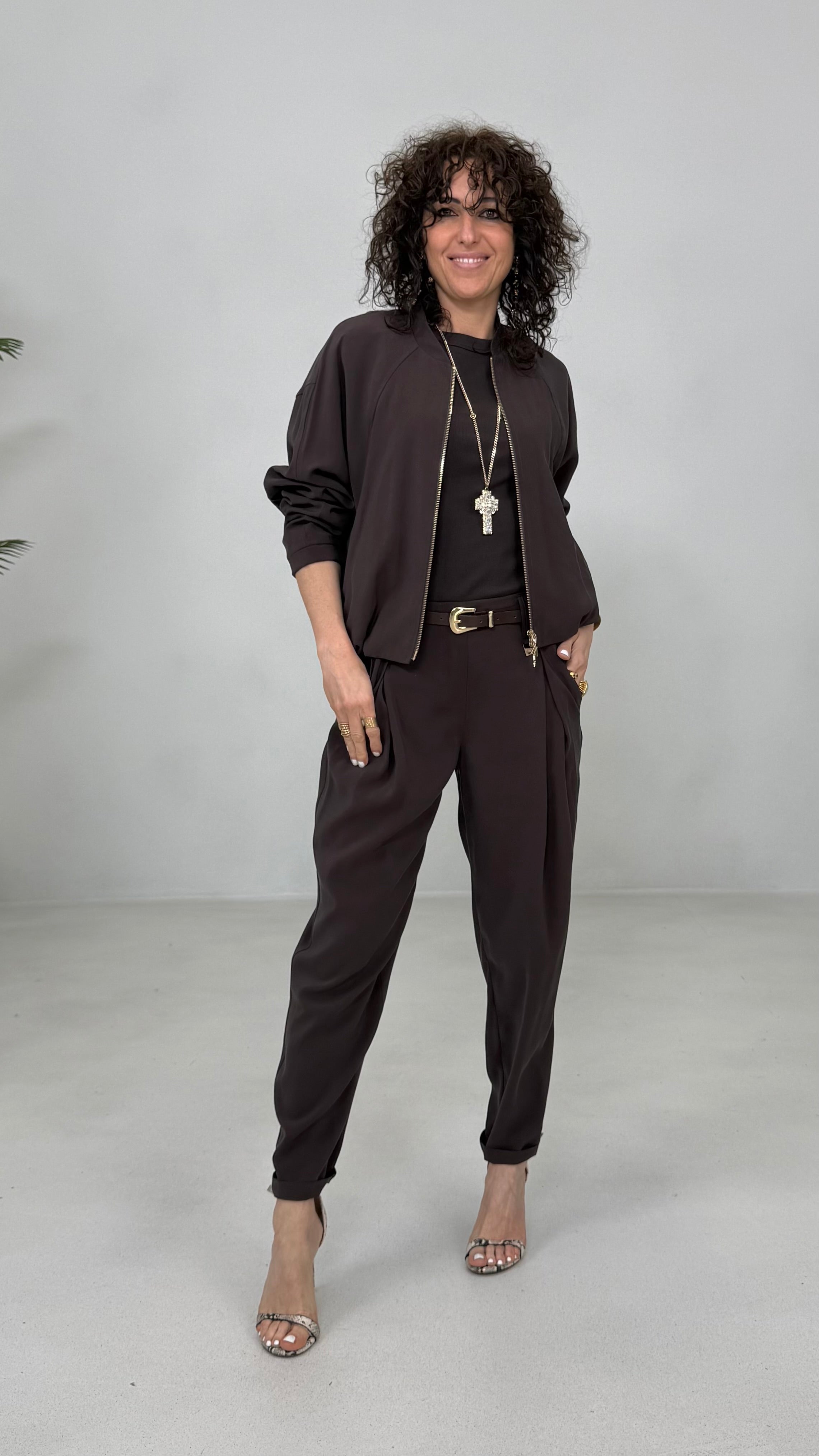 BOMBER LEGGERO ARRICCIO FONDO EFFETTO CUPRO