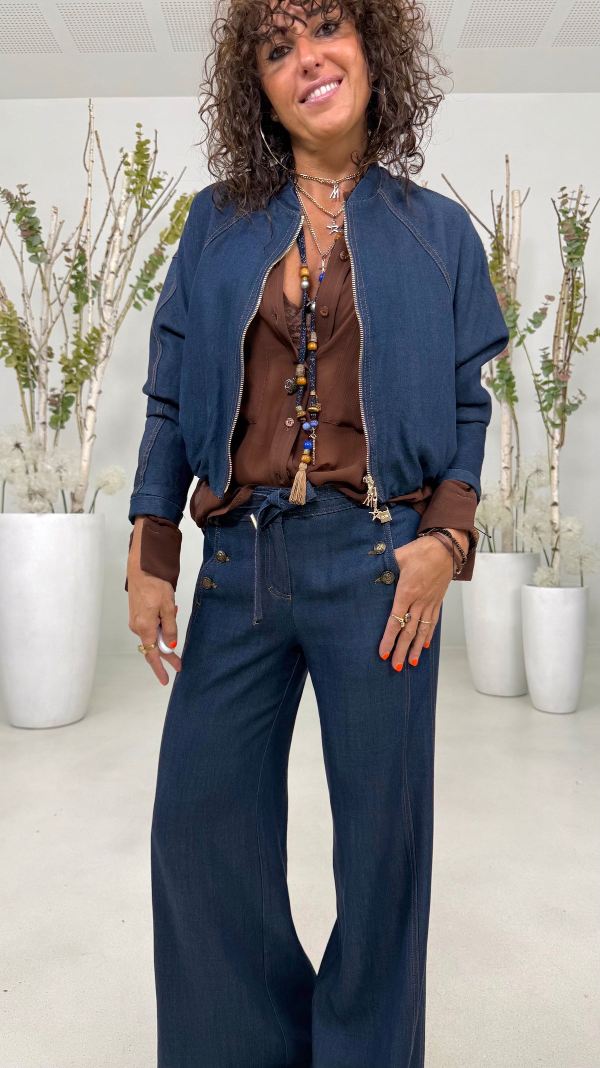 BOMBER IN JEANS LYOCELL