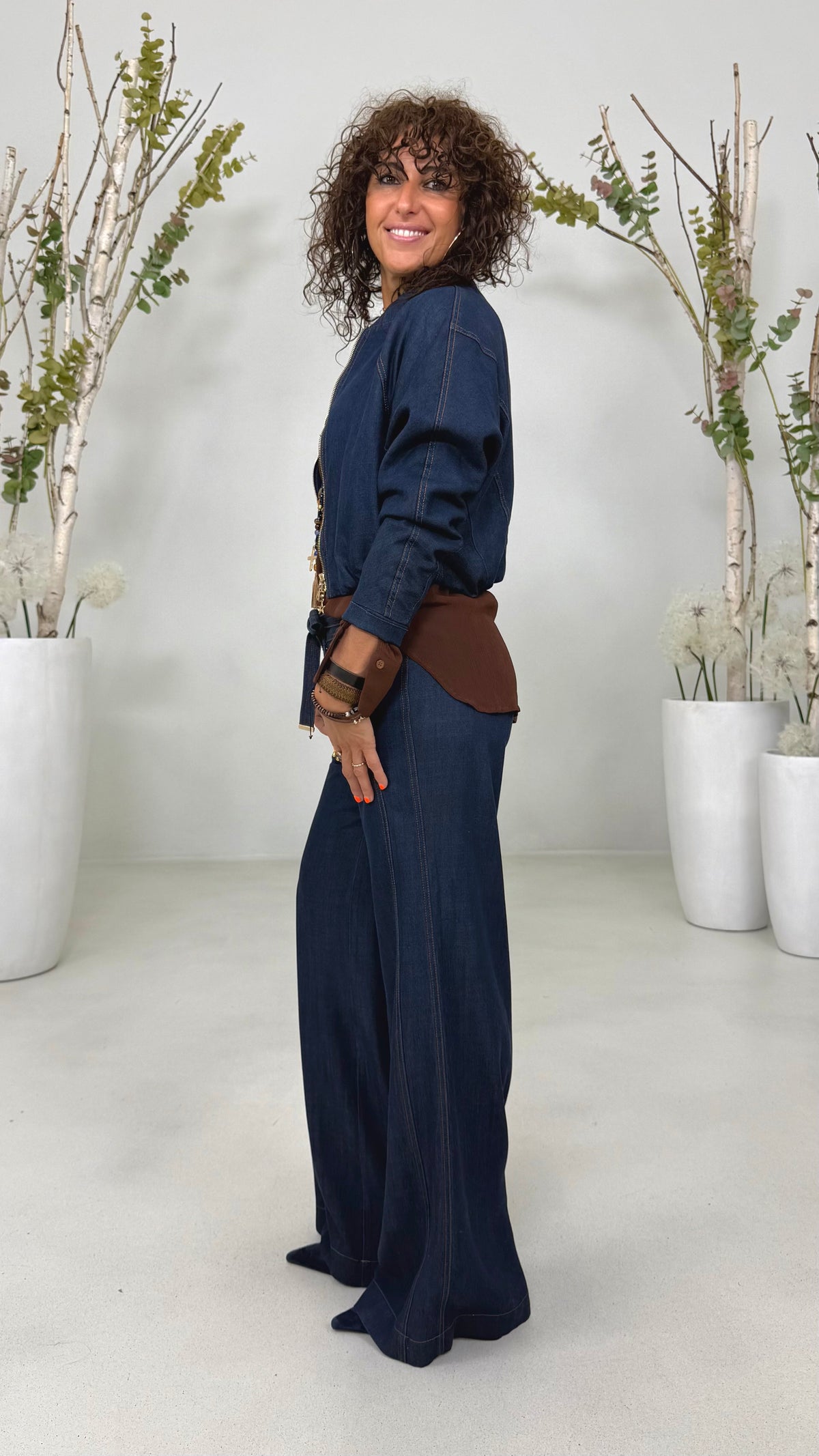 BOMBER IN JEANS LYOCELL