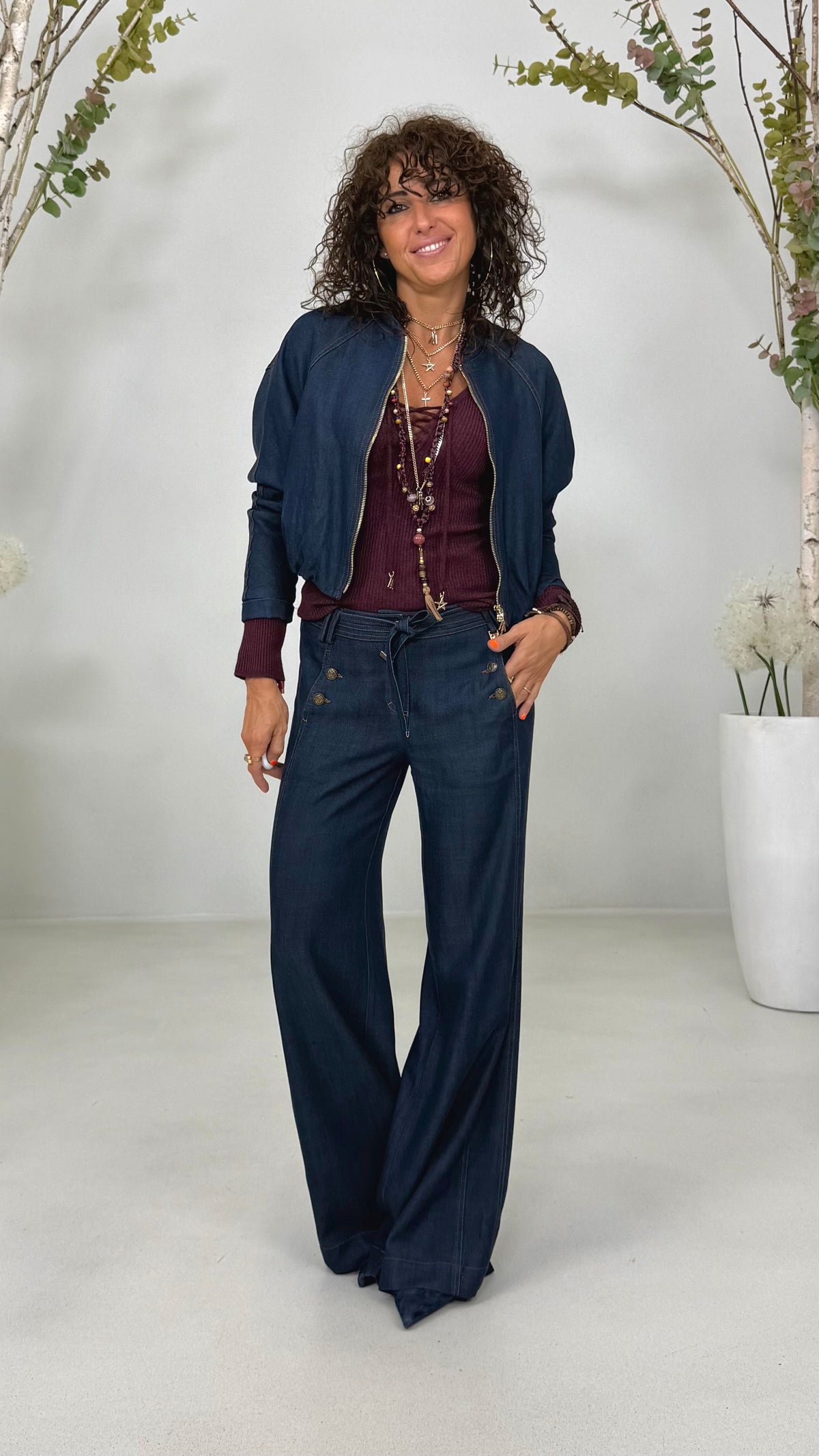 BOMBER IN JEANS LYOCELL