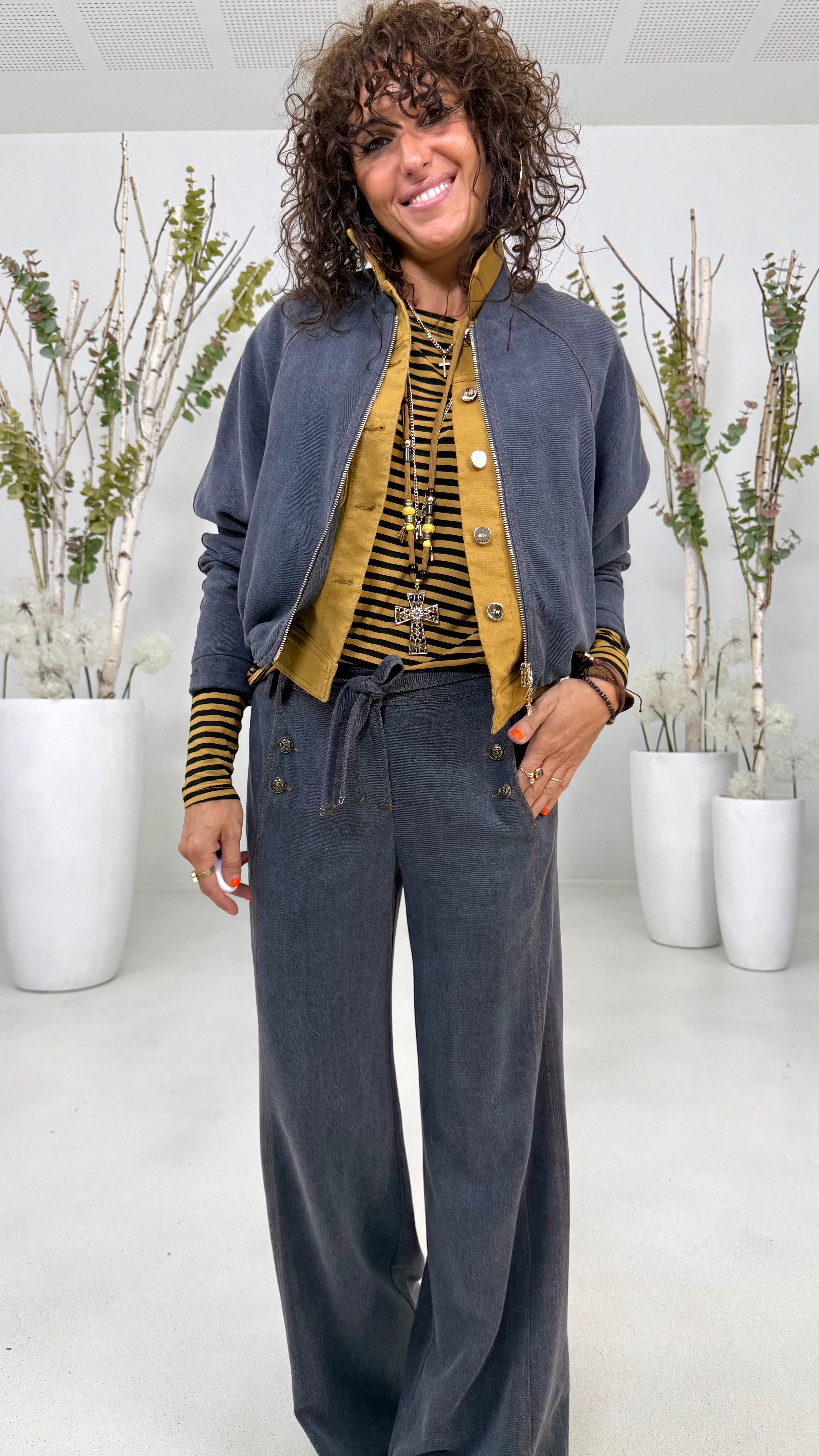 BOMBER IN JEANS LYOCELL