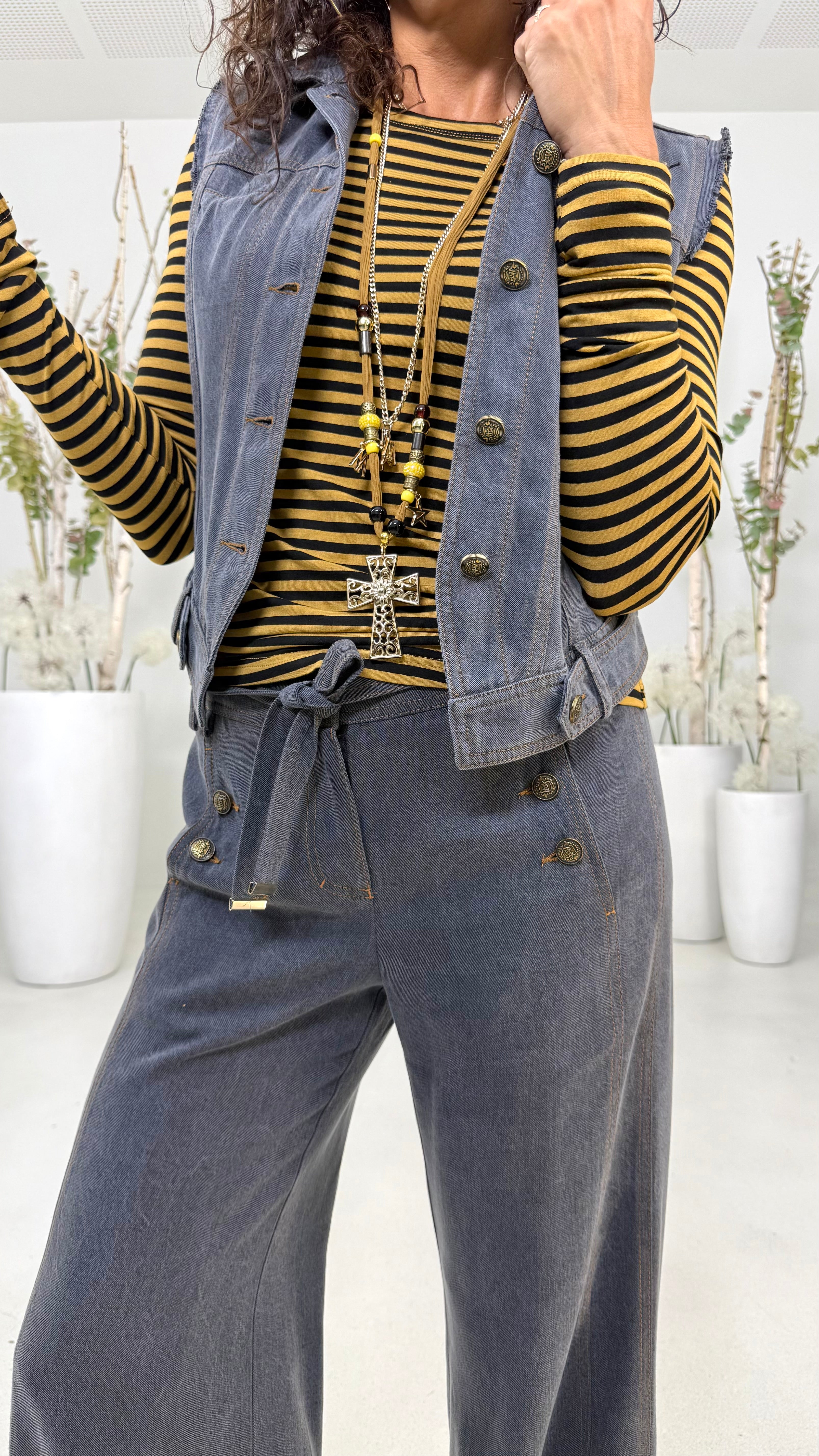 GILET JEANS IN LYOCELL
