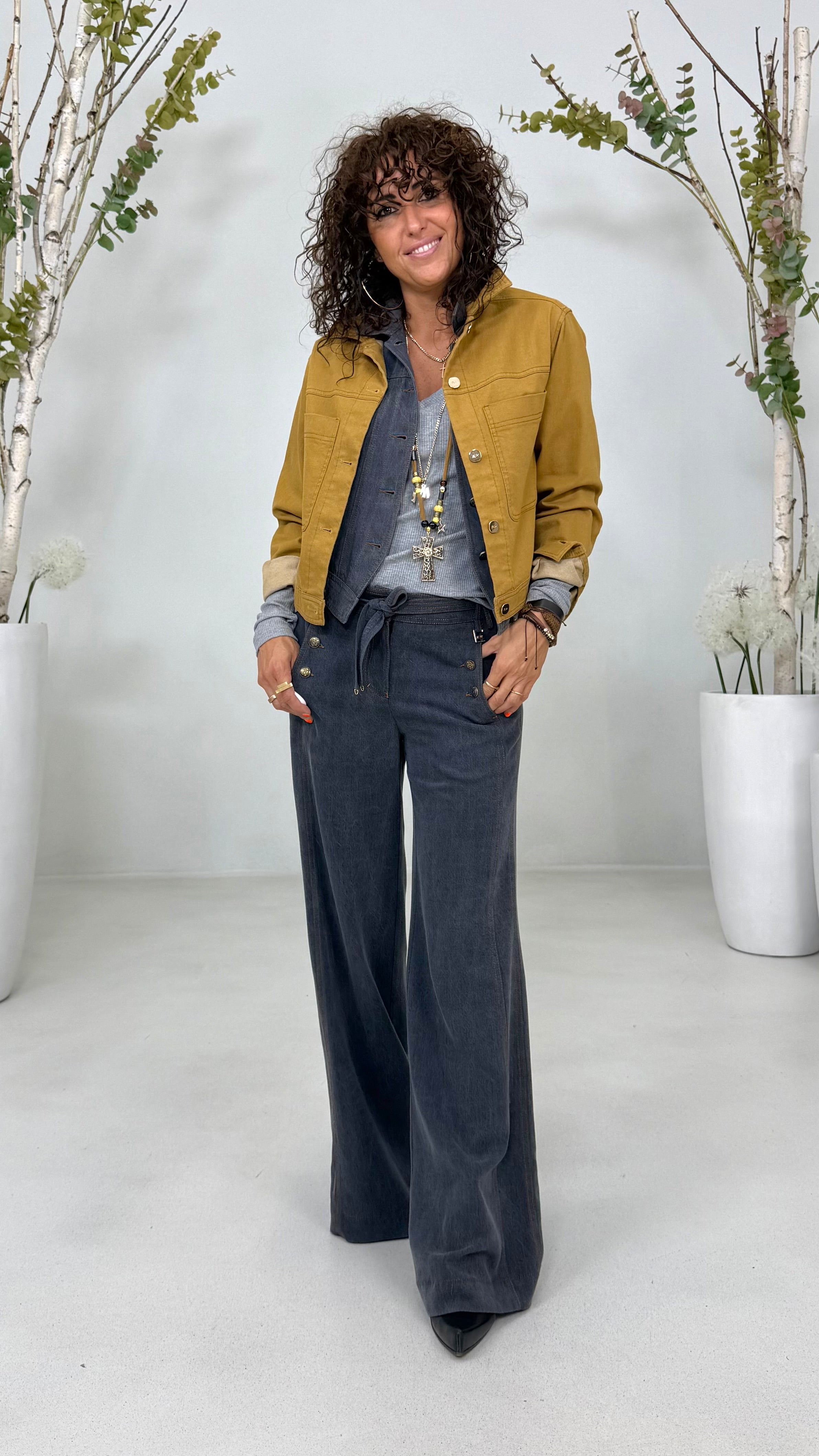 GILET JEANS IN LYOCELL