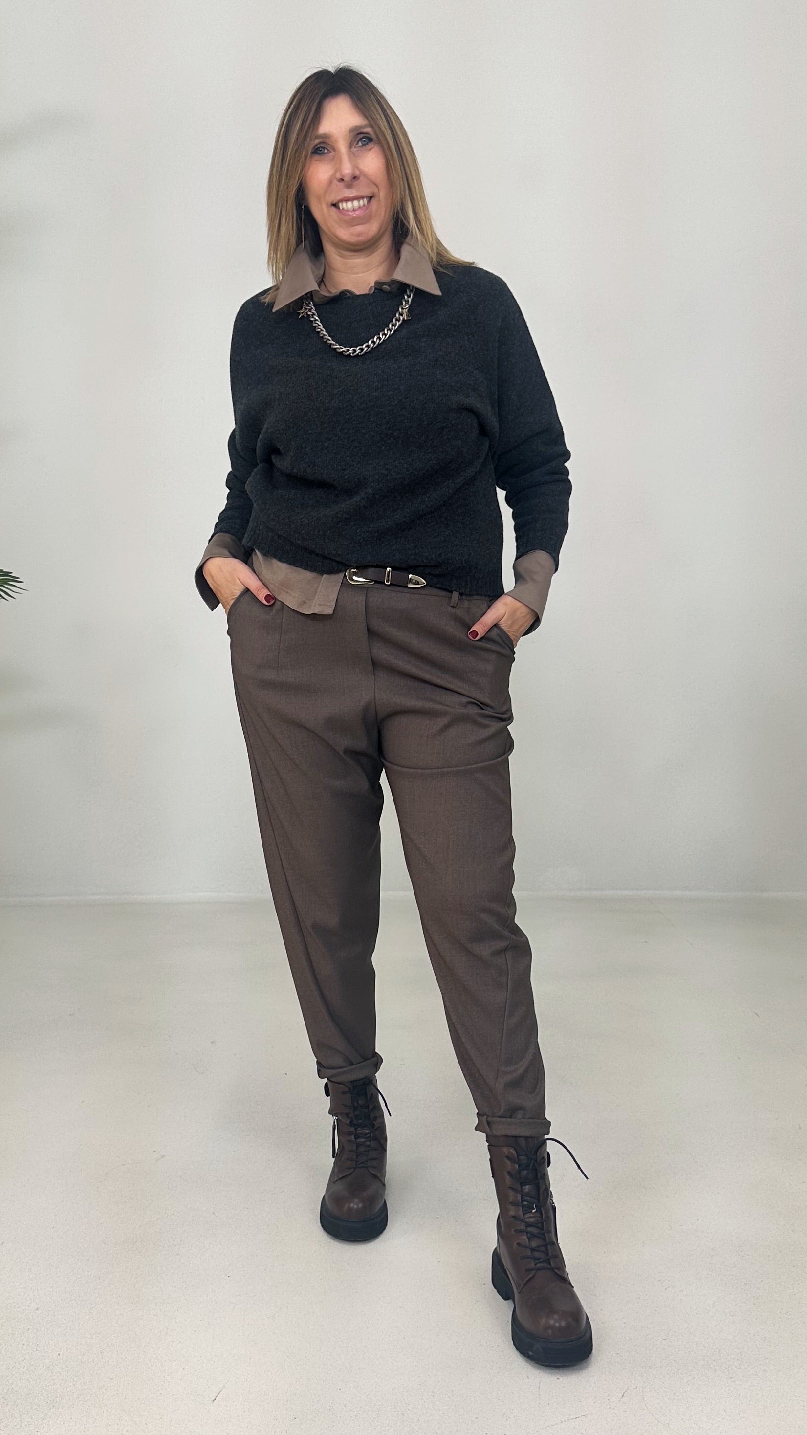 CAMICIA IN JERSEY DI COTONE MODAL