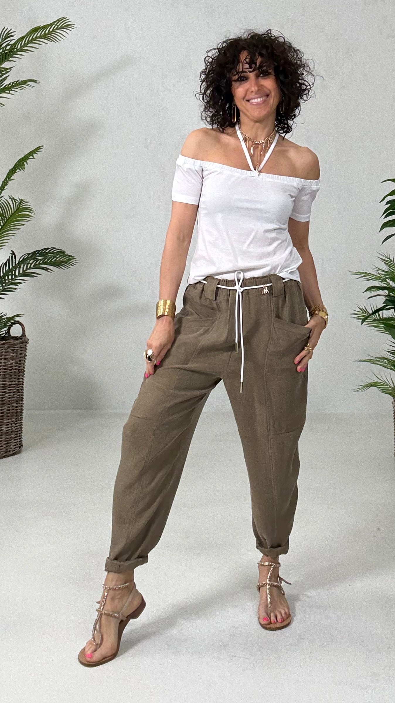 608 P25 BIANCO OTTICO SHIFFER CON LACCIO COLLO IN JERSEY COTONE MODAL