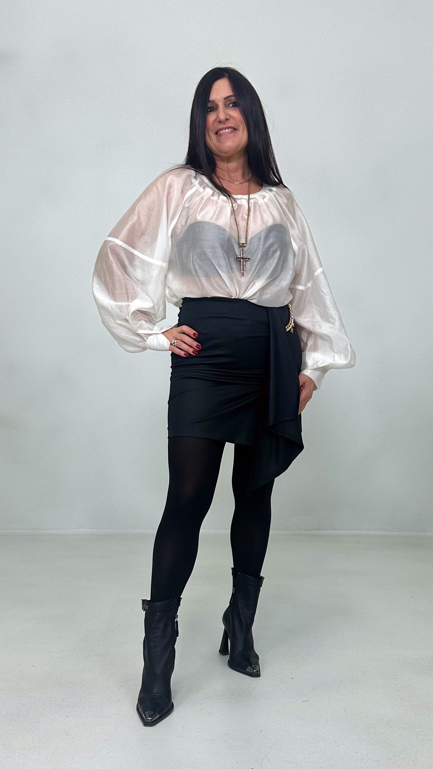 CAMICIA CON FUSCIACCA IN ORGANZA