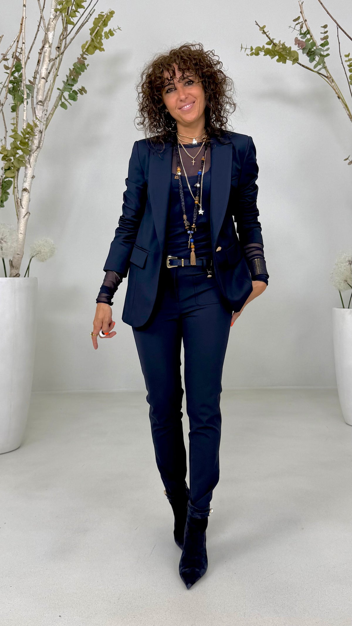 GIACCA IN TWILL PUNTO MAGLIA
