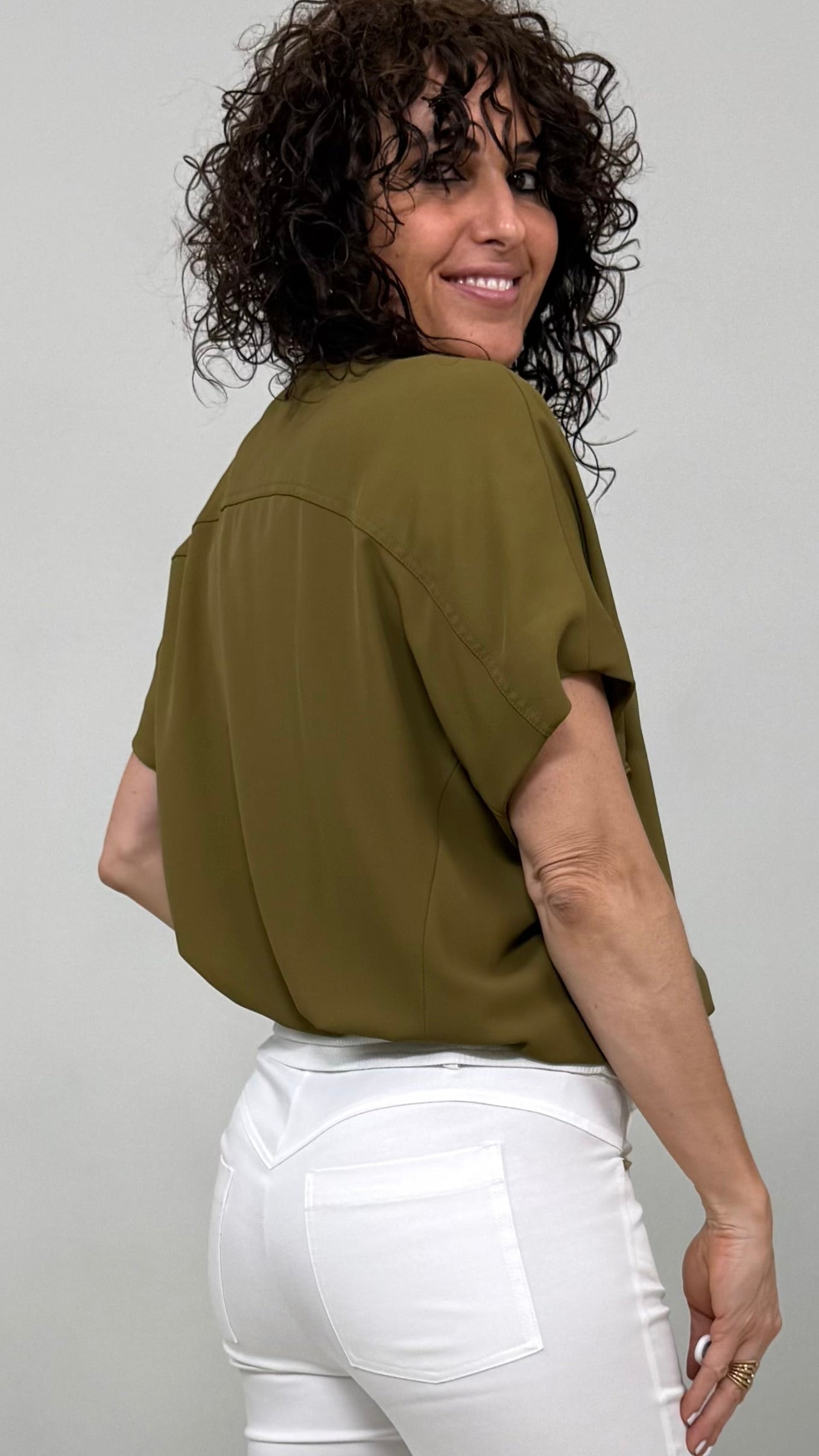 GIACCHINA MANICA CORTA IN CADY FLUIDO