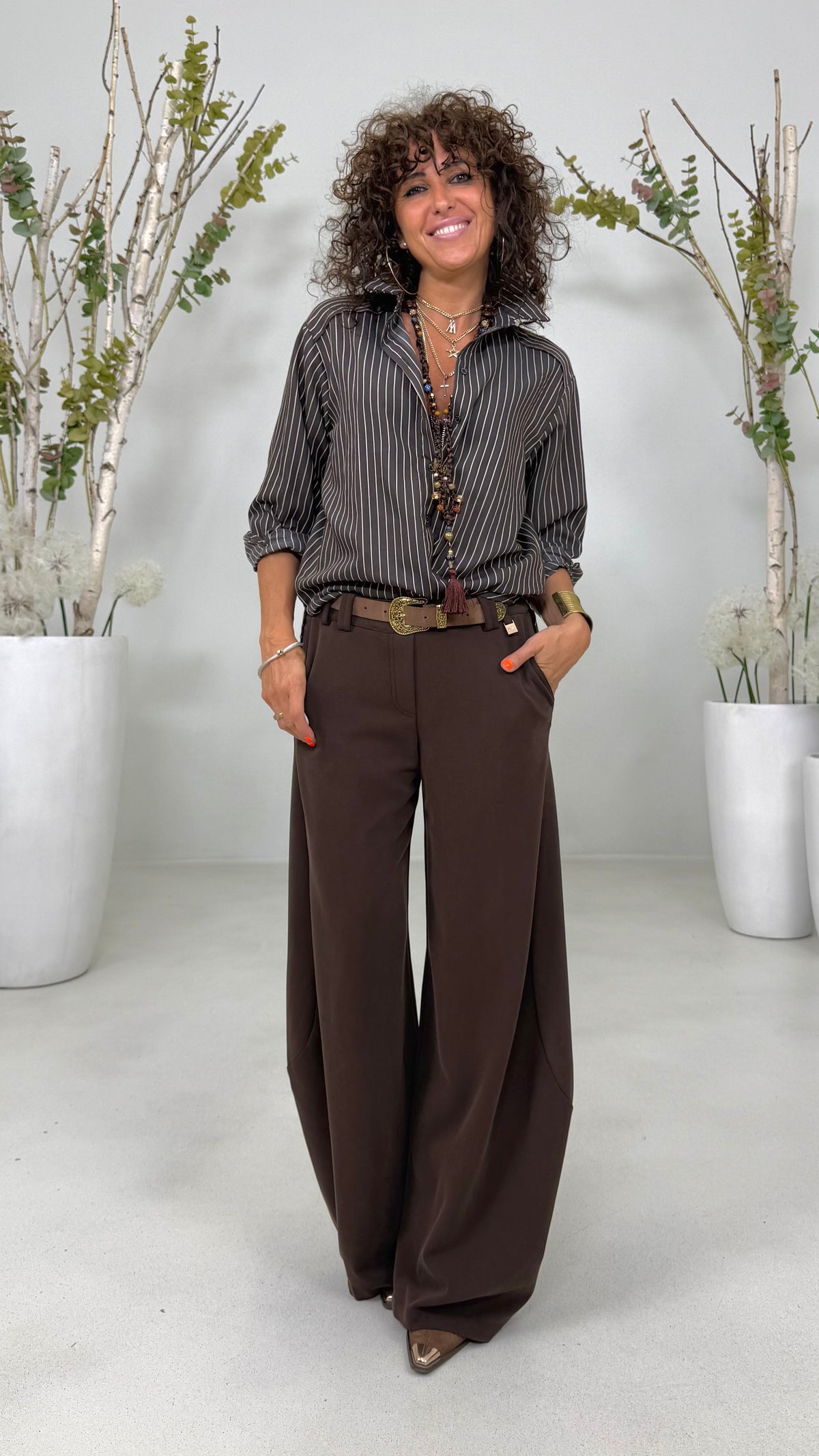 CAMICIA RIGA IN VISCOSA NYLON