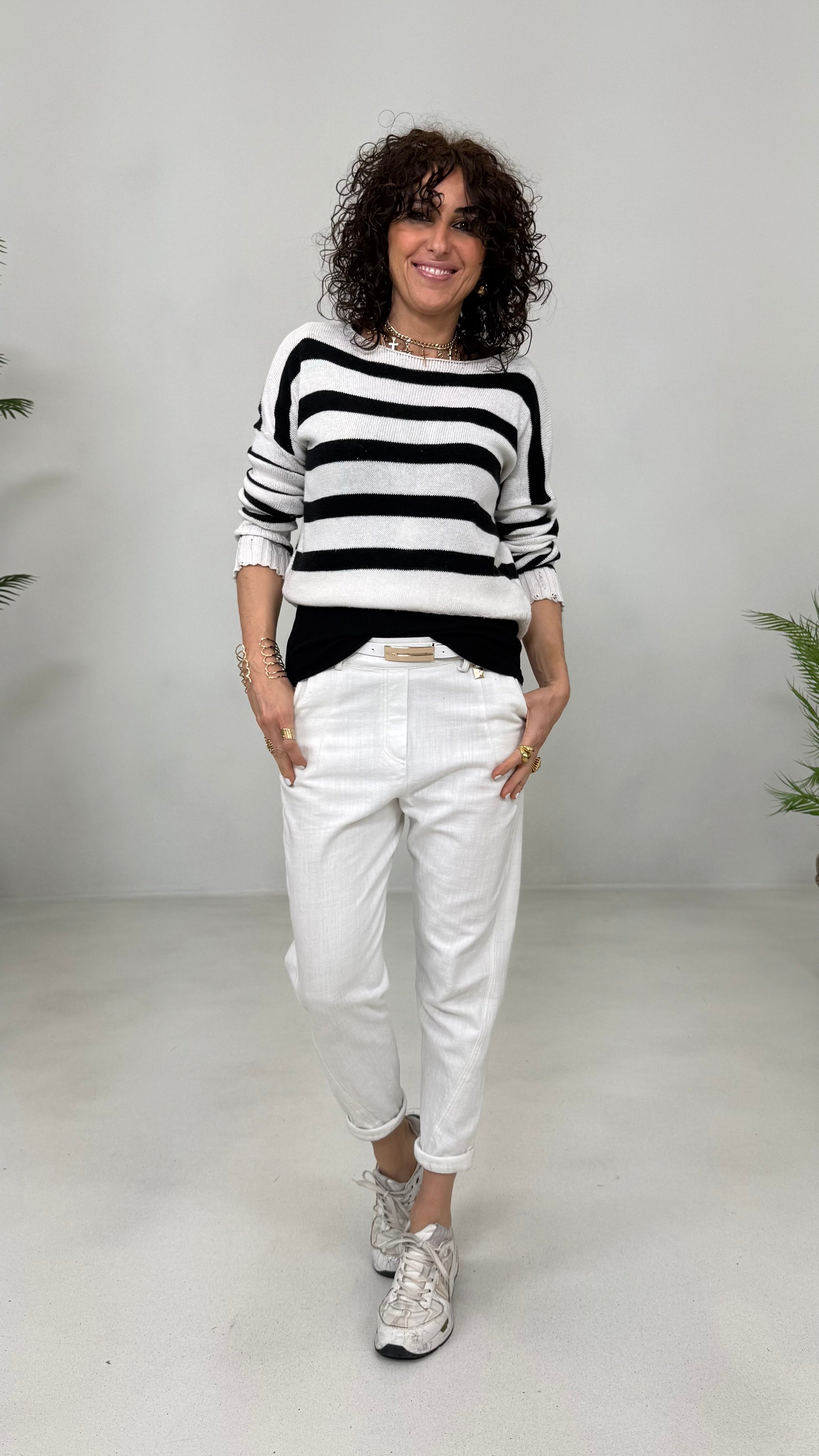 BAGGY CAVALLO BASSO IN COTONE JEANS