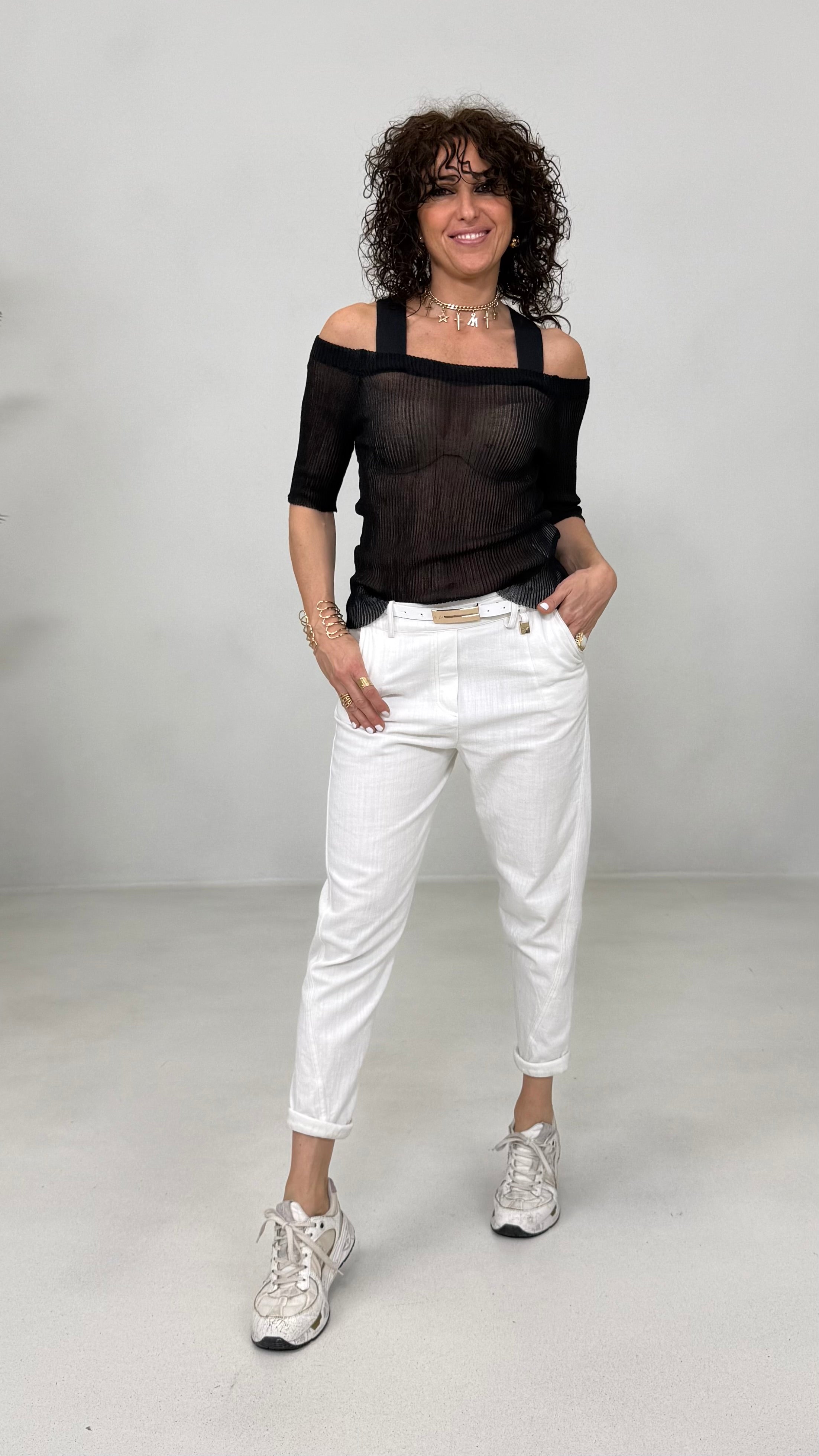 MAGLIA SCOLLO SHIFFER CON SPALLINE IN FILATO EXTRAFINE