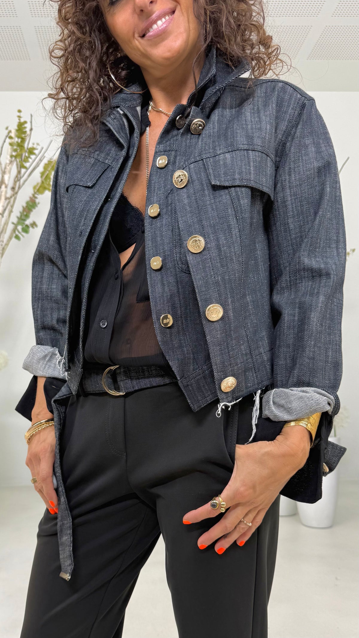 GIUBBINO JEANS IN DENIM 100% COTONE