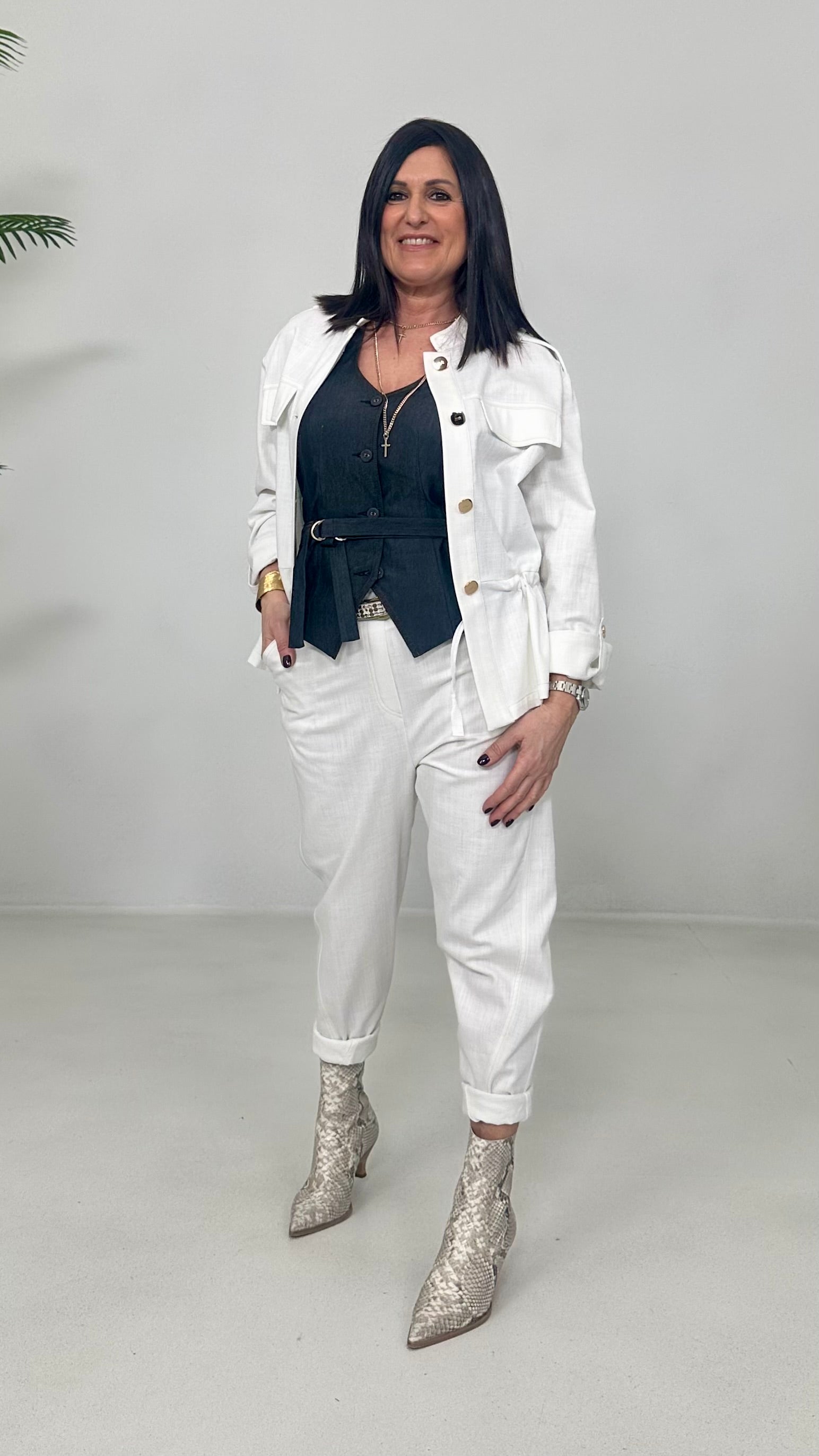 GIACCA CACCIATORA IN COTONE JEANS