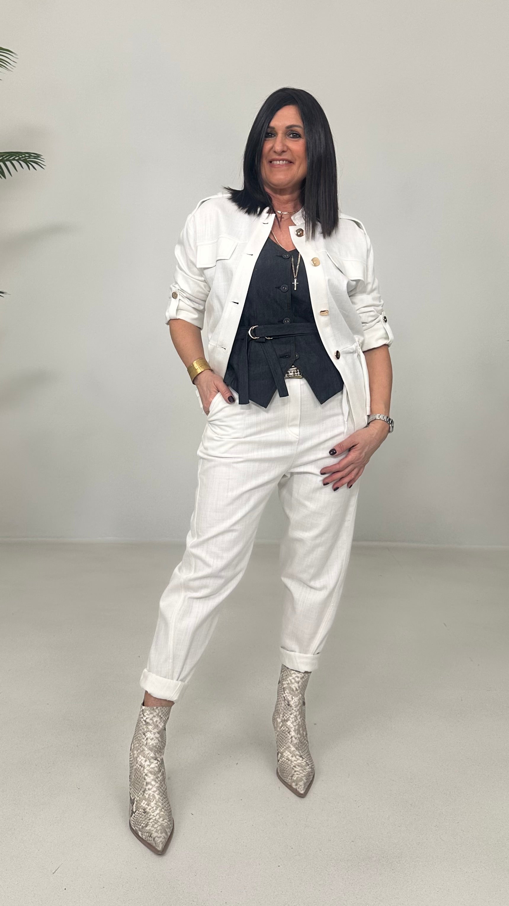 BAGGY CAVALLO BASSO IN COTONE JEANS