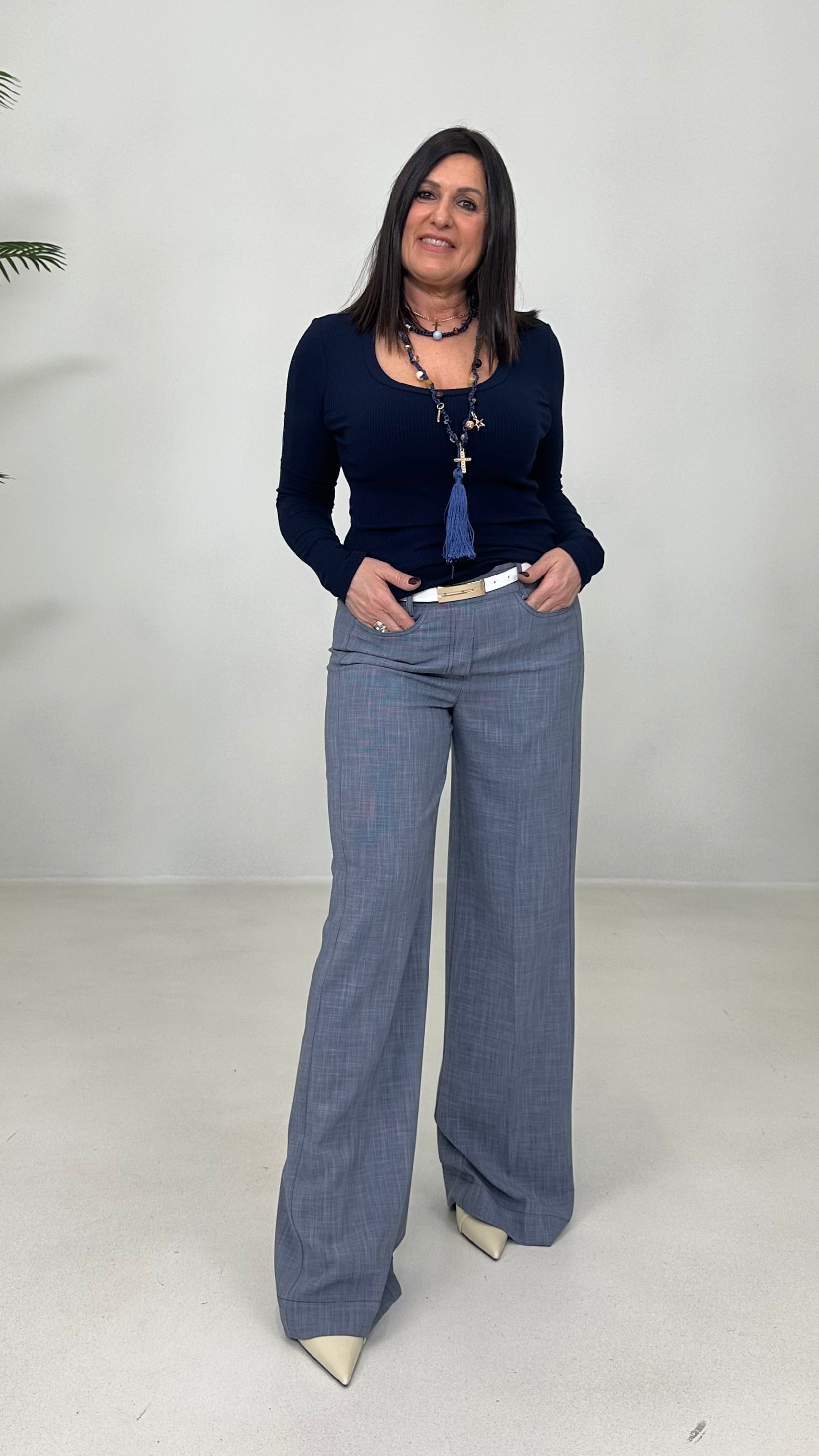 FURBA A COSTINE VISCOSA ELASTICA MANICA LUNGA