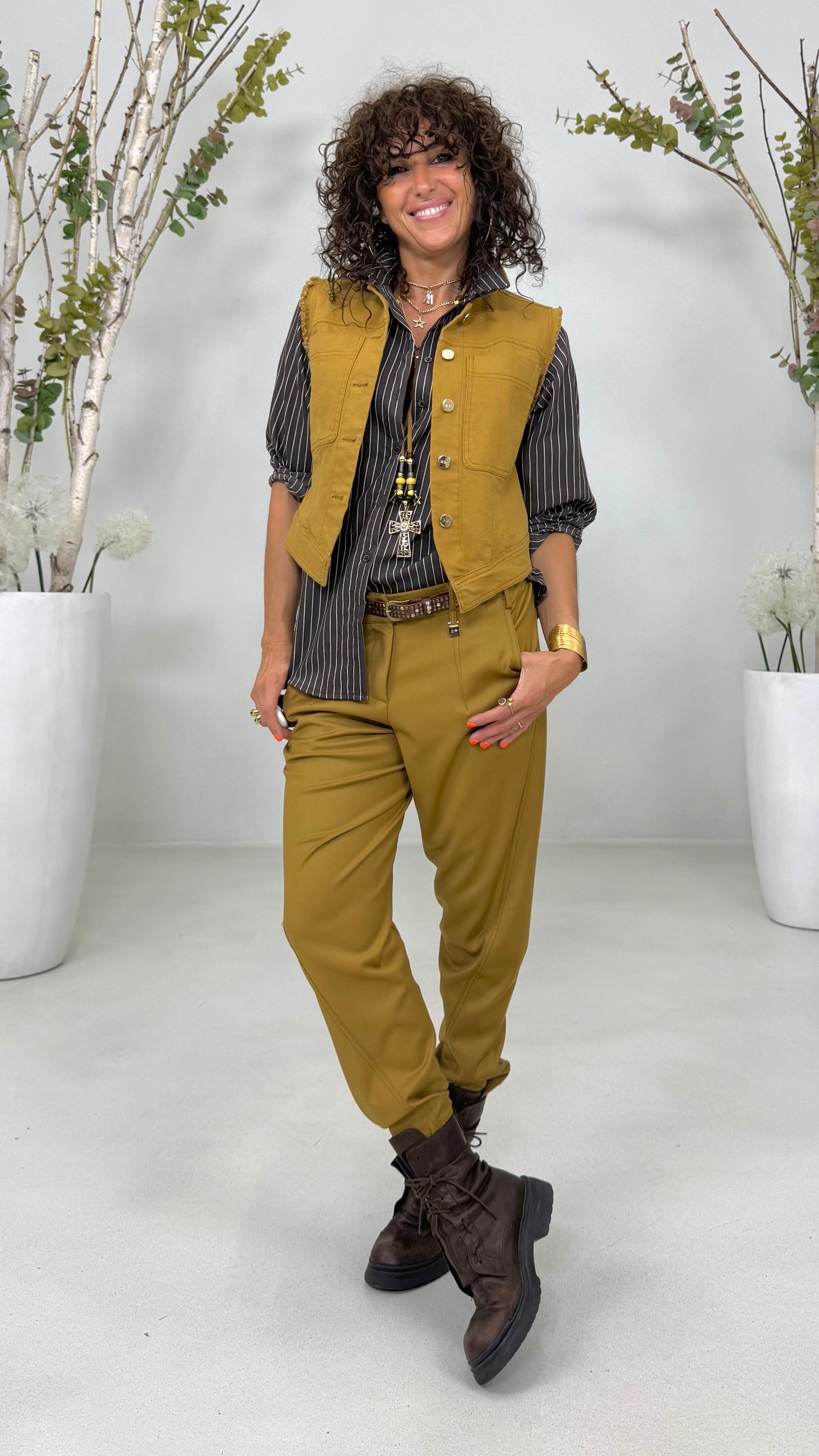 CAMICIA RIGA IN VISCOSA NYLON