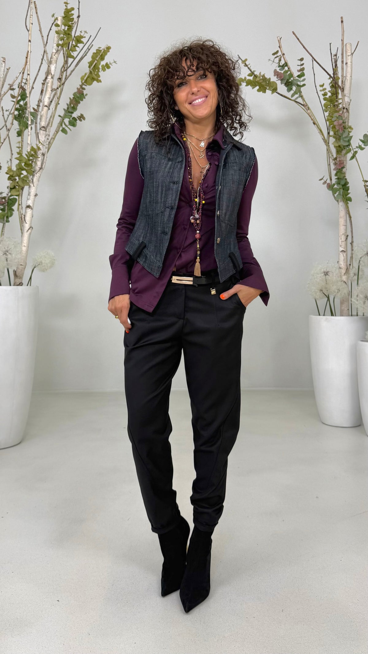 CAMICIA IN JERSEY DI COTONE MODAL