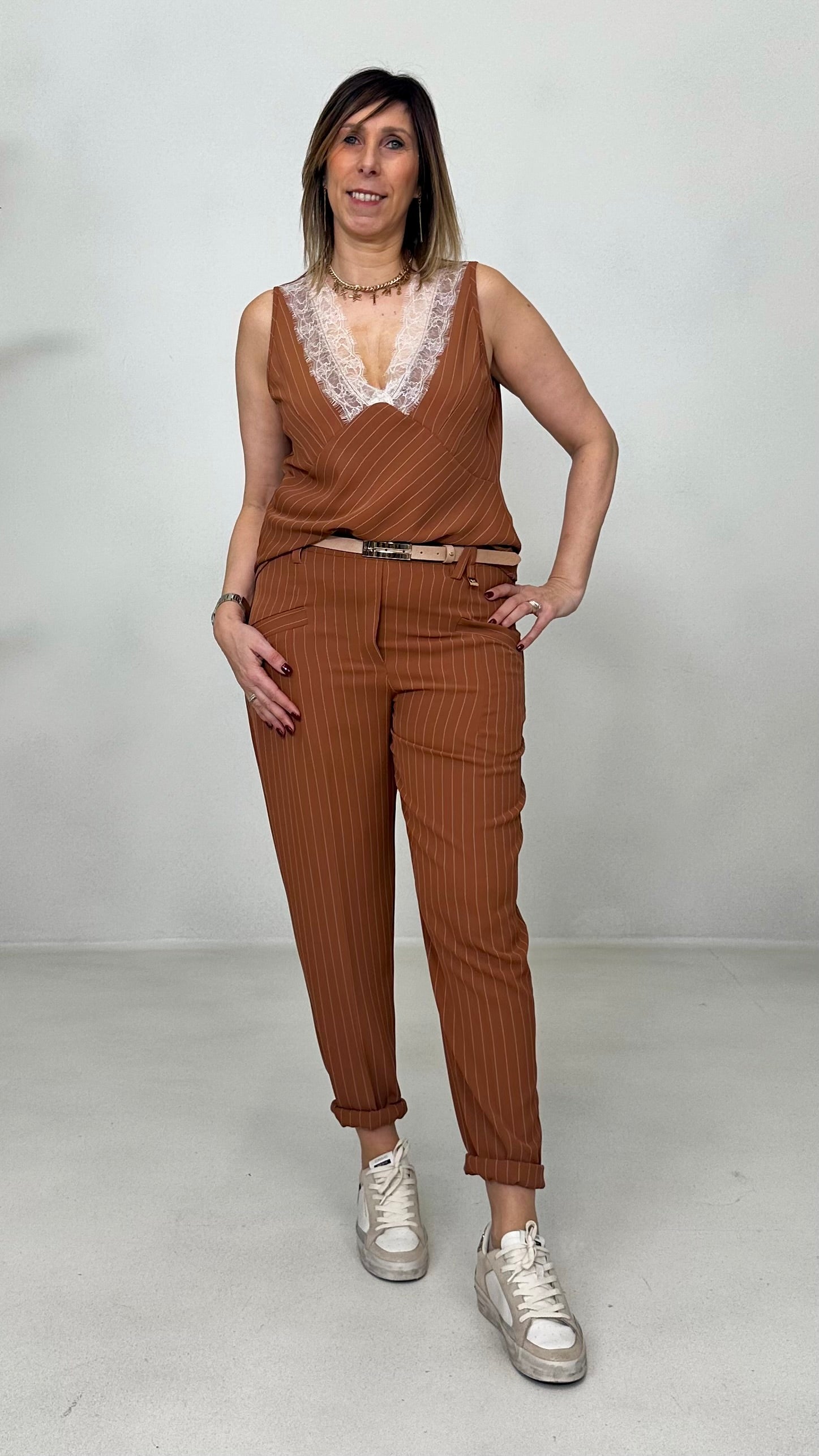 BAGGY IN CADY FLUIDO GESSATO