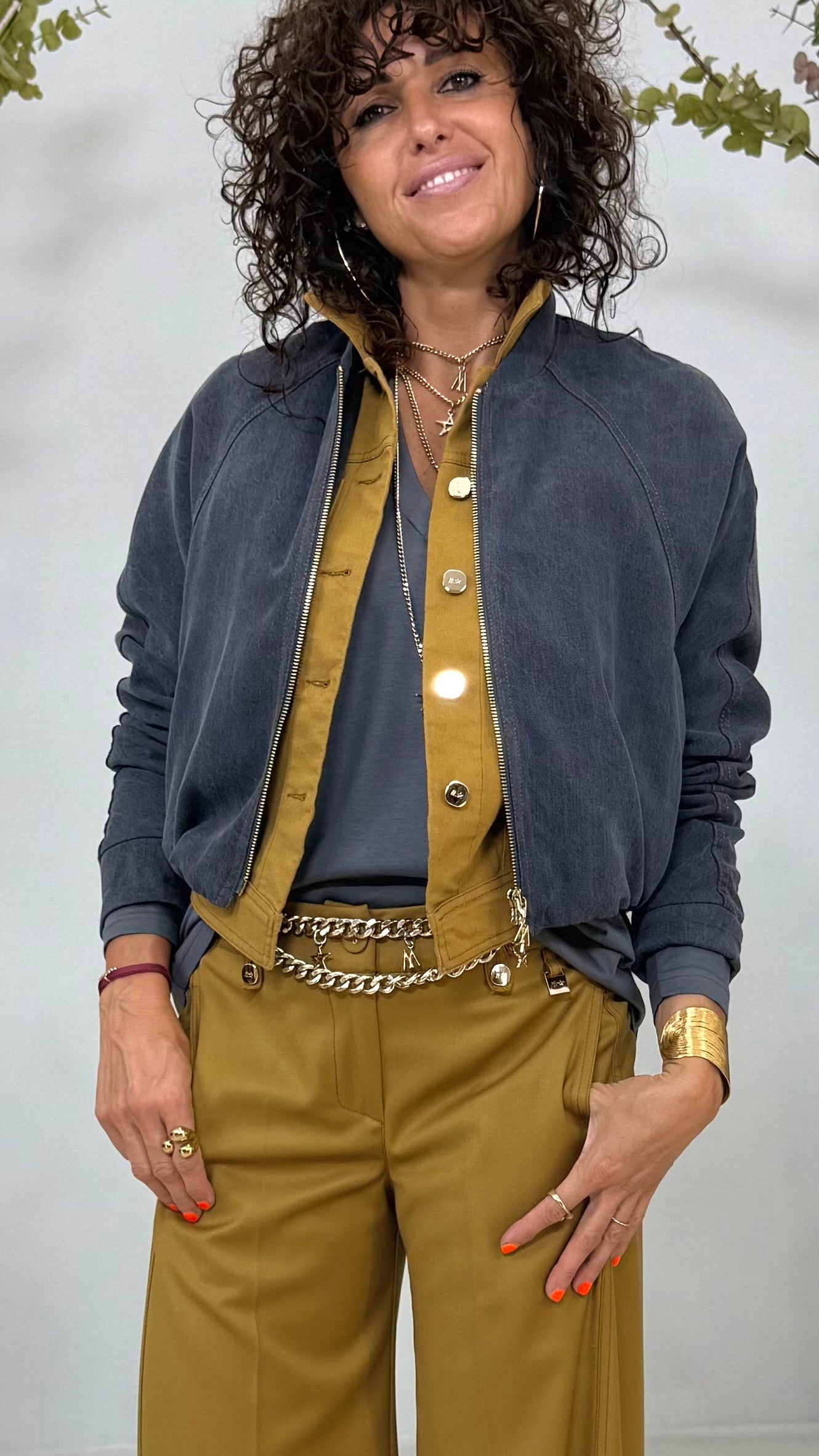 T.SHIRT IN JERSEY DI COTONE MODAL MANICA LUNGA