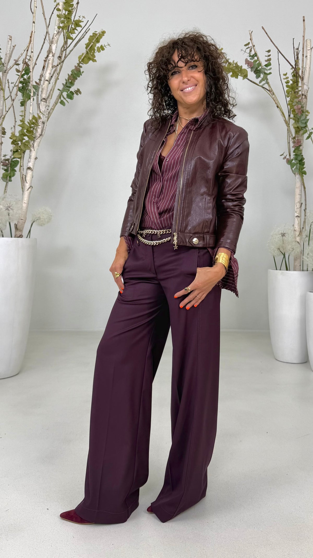 CAMICIA RIGA IN VISCOSA NYLON
