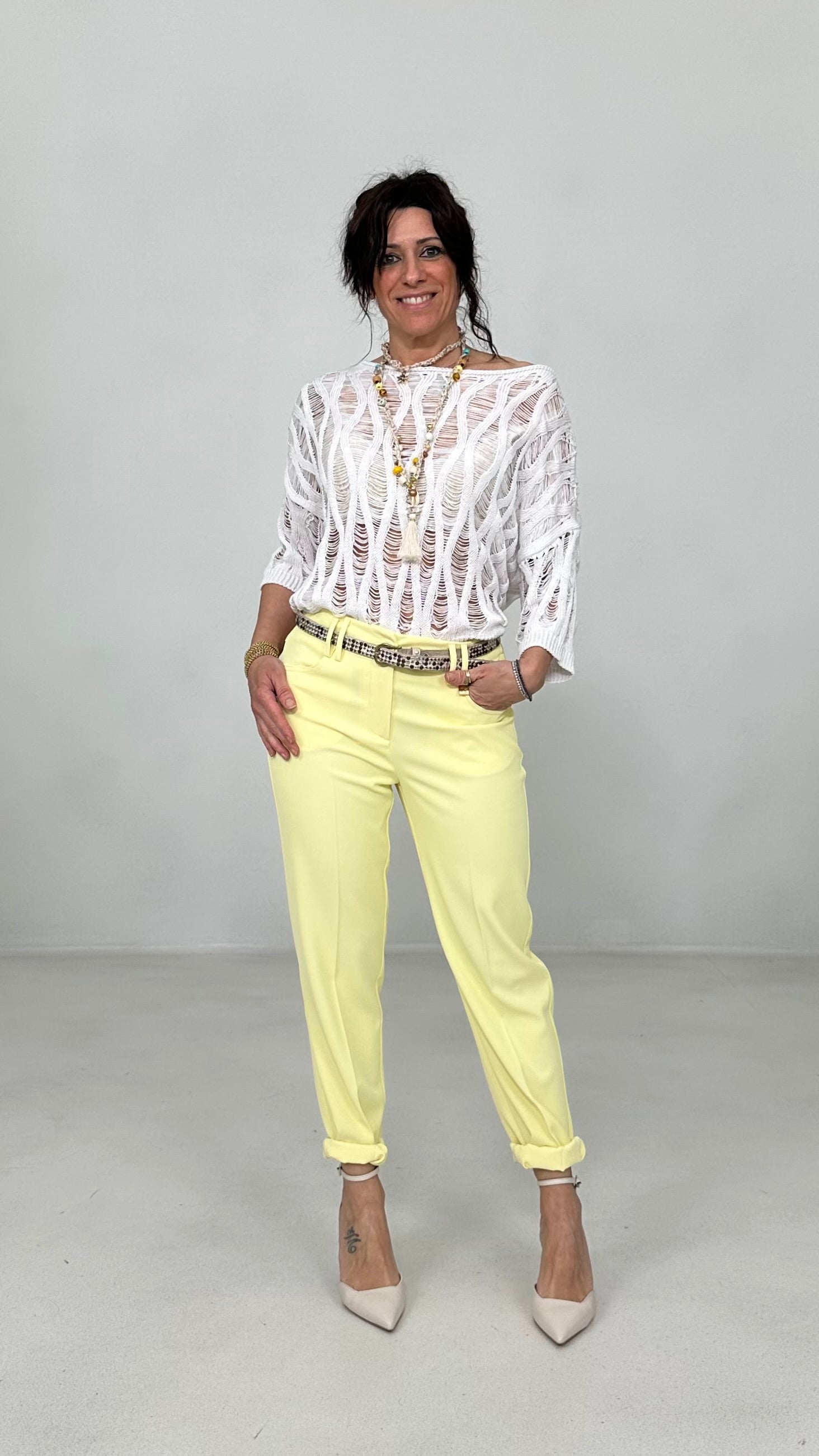 PANTALONE BASIC IN CADY FLUIDO