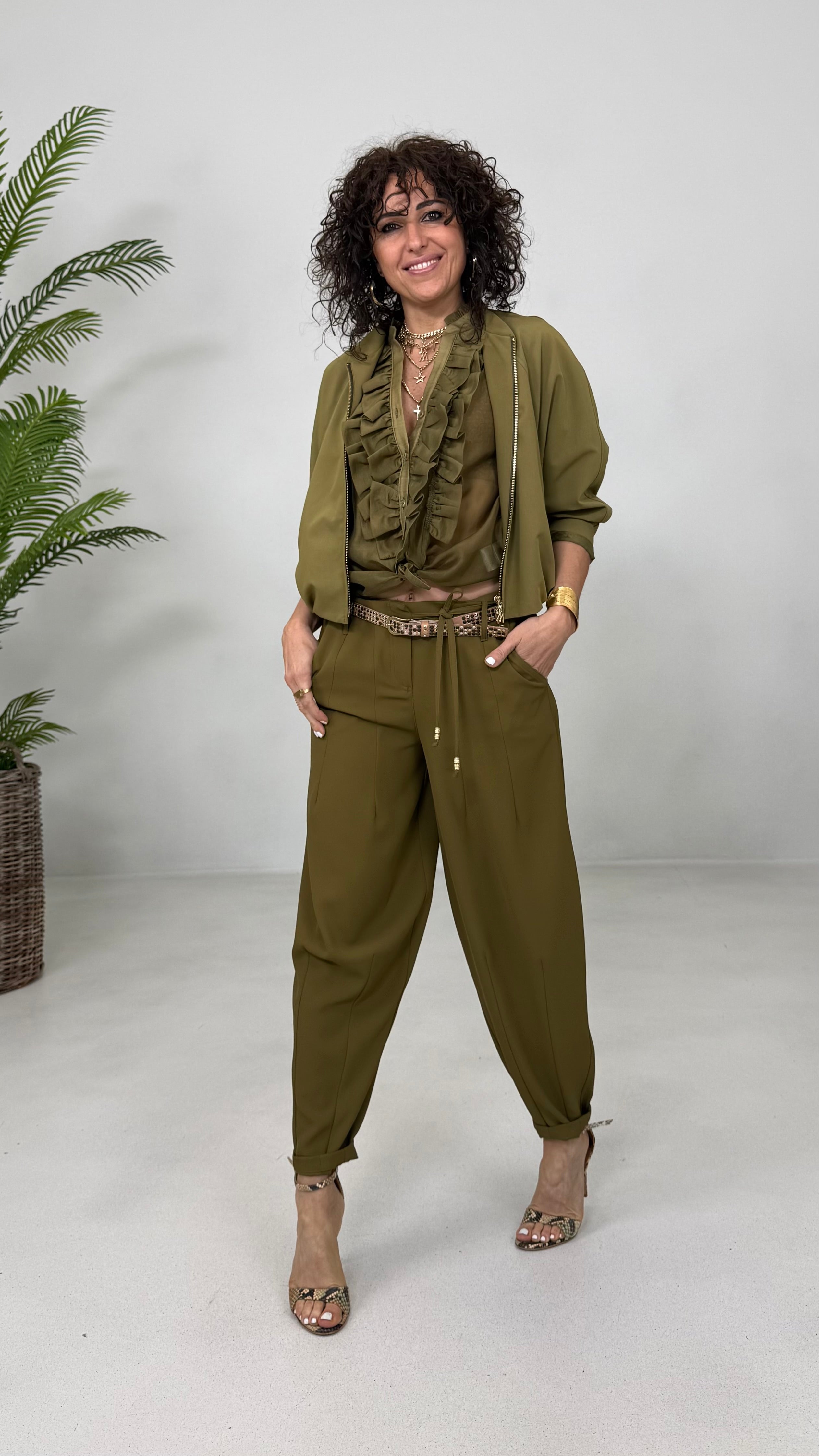 CAMICIA DOPPIA ROUCHES IN VOILE