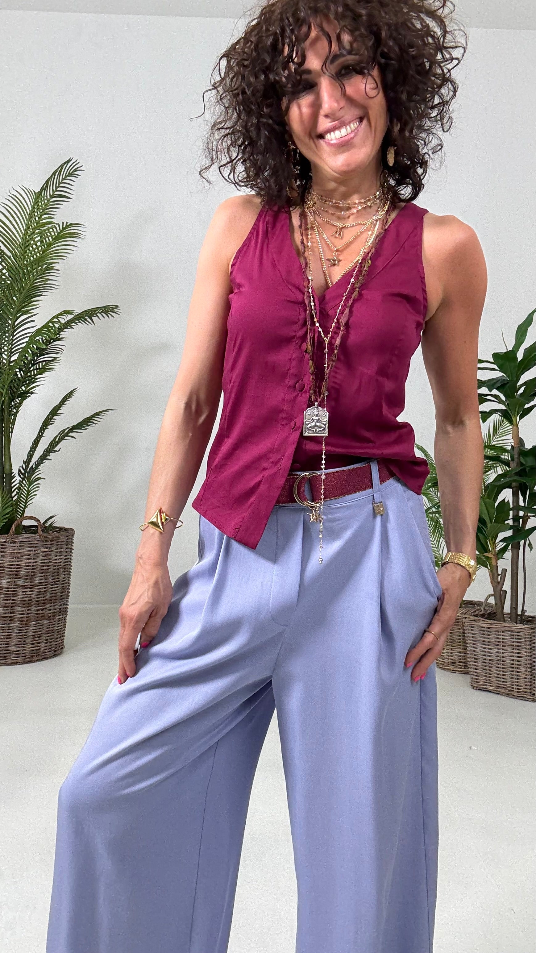 708 P25 AMARANTO CAMICIA SCOLLO AMERICANA IN PELLE D UOVO
