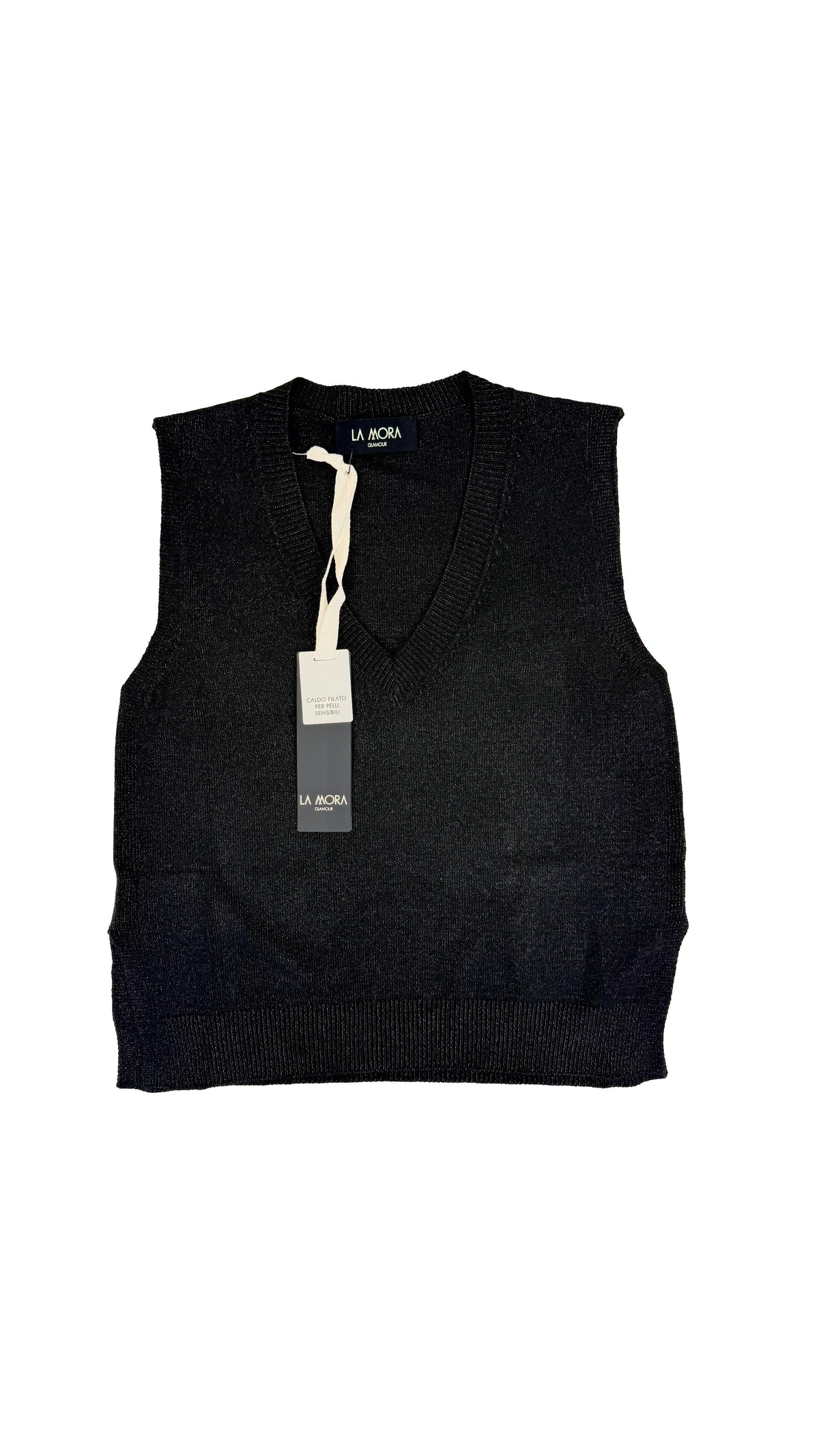 GILET MAGLIA SCOLLO A V IN CALDA VISCOSA