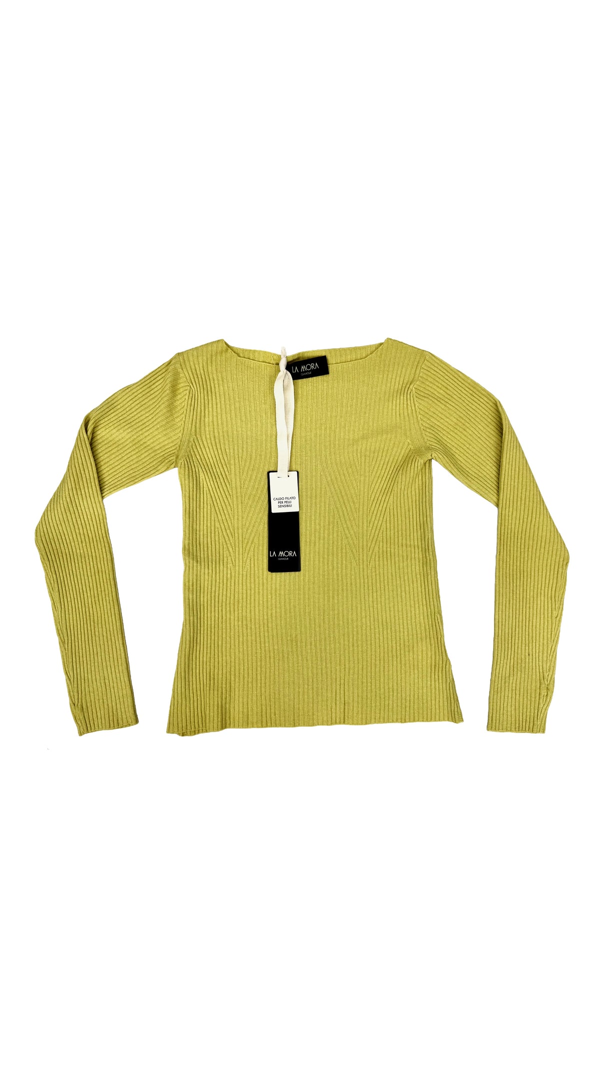 MAGLIA COSTINA SLIM SCOLLO A BARCHETTA IN CALDA VISCOSA